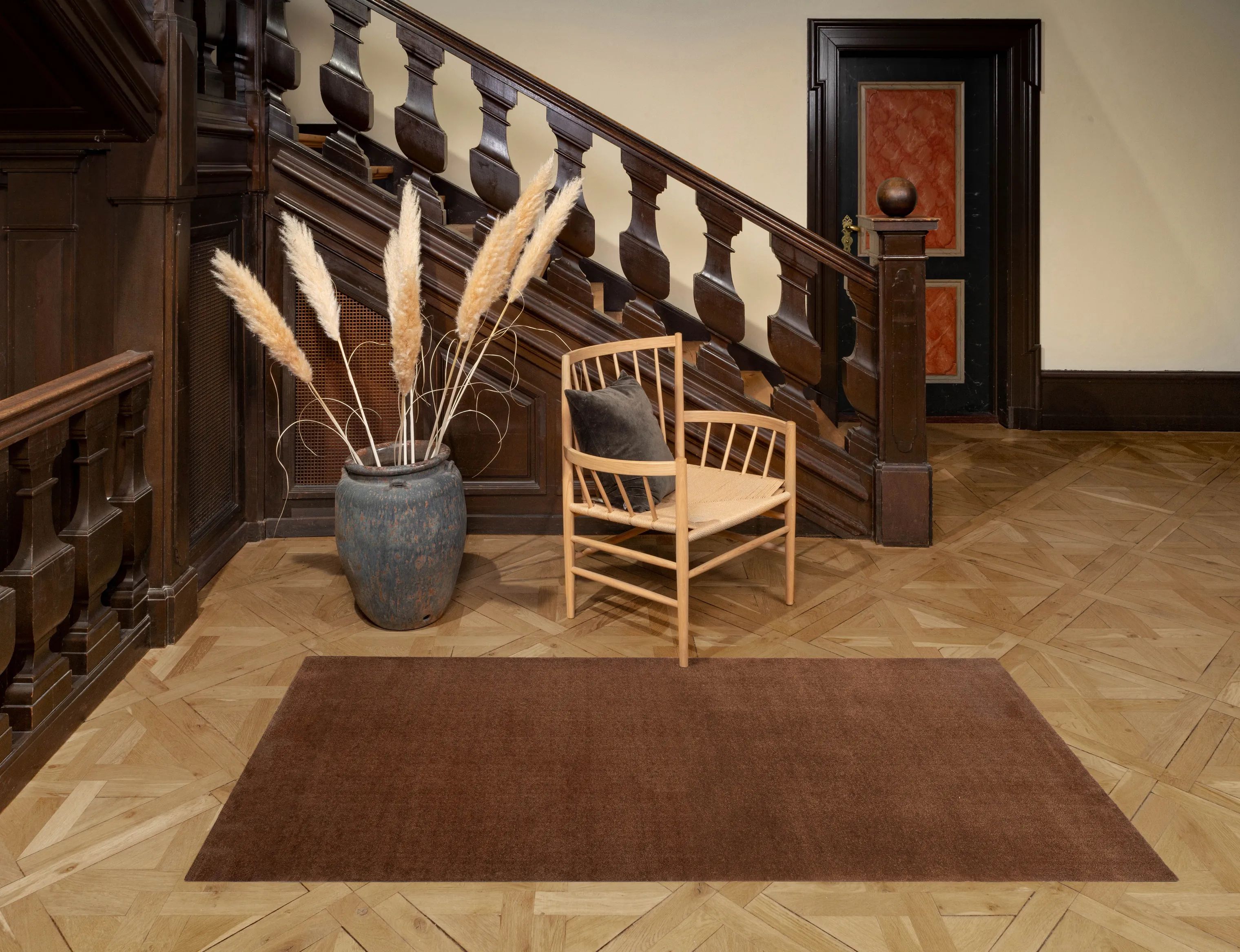 Tica Copenhagen Gulvtæpper Uni Color Gulvtæppe i cognac, B90 x L200 cm, 6