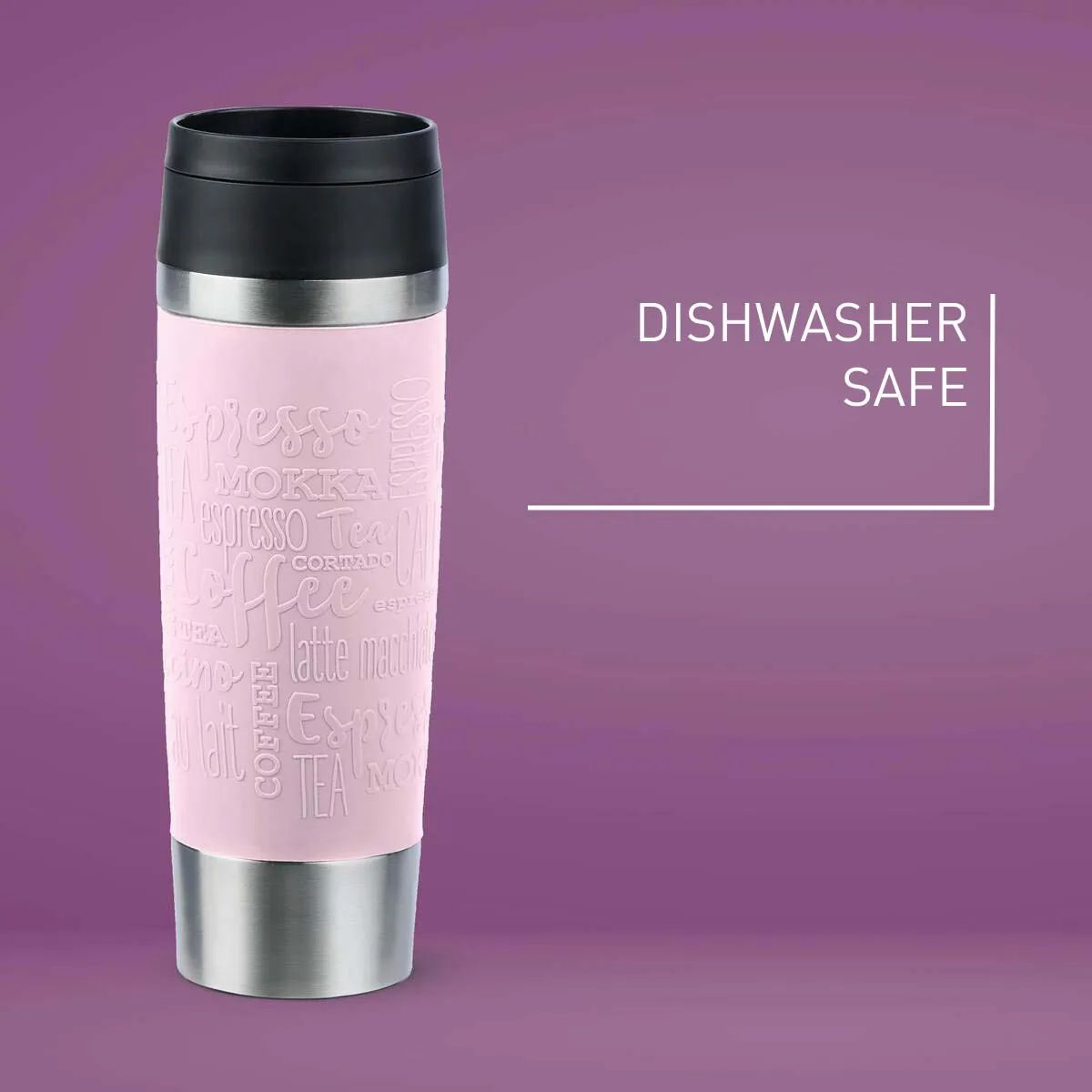 Emsa To go kopper To Go To-Go Classic Rejsekrus i Pastel Pink, 0.5 L, 3