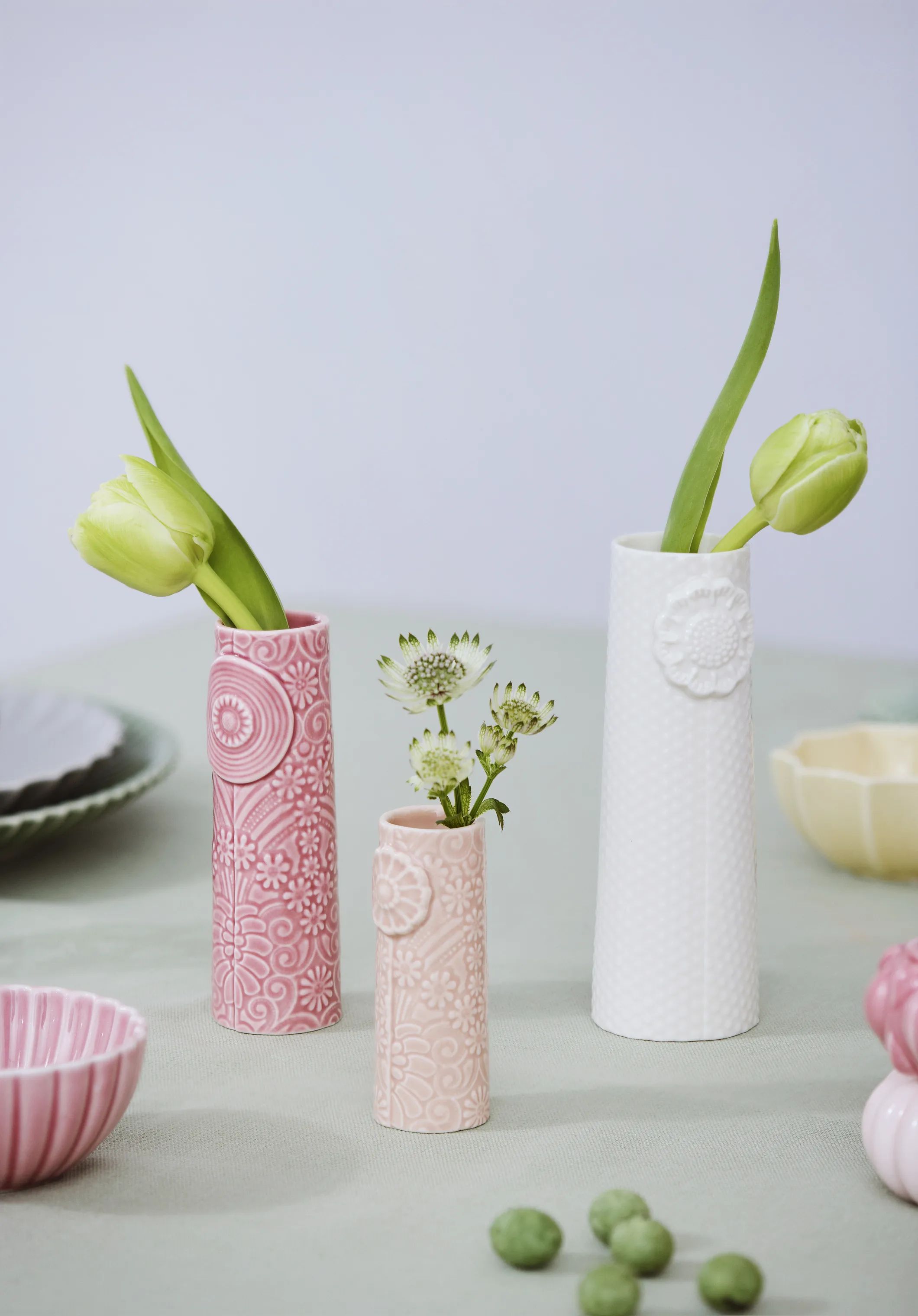 Dottir Vaser Pipanella Vase - 3 stk. i Blush/Rose/White, 2