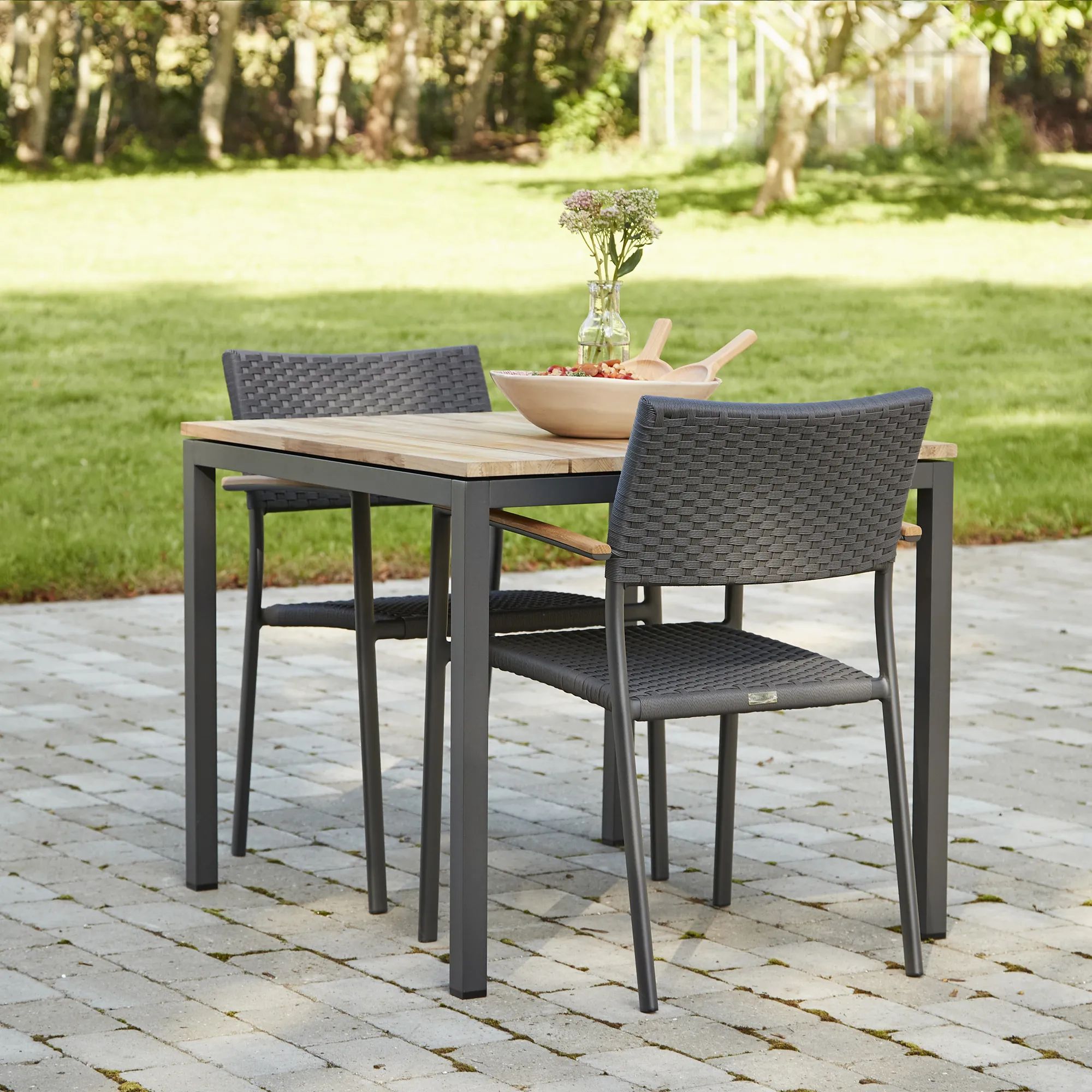 Mandalay Havemøbelsæt Toscana & Siena Havemøbelsæt - 3 dele i Antracit/teak, 2