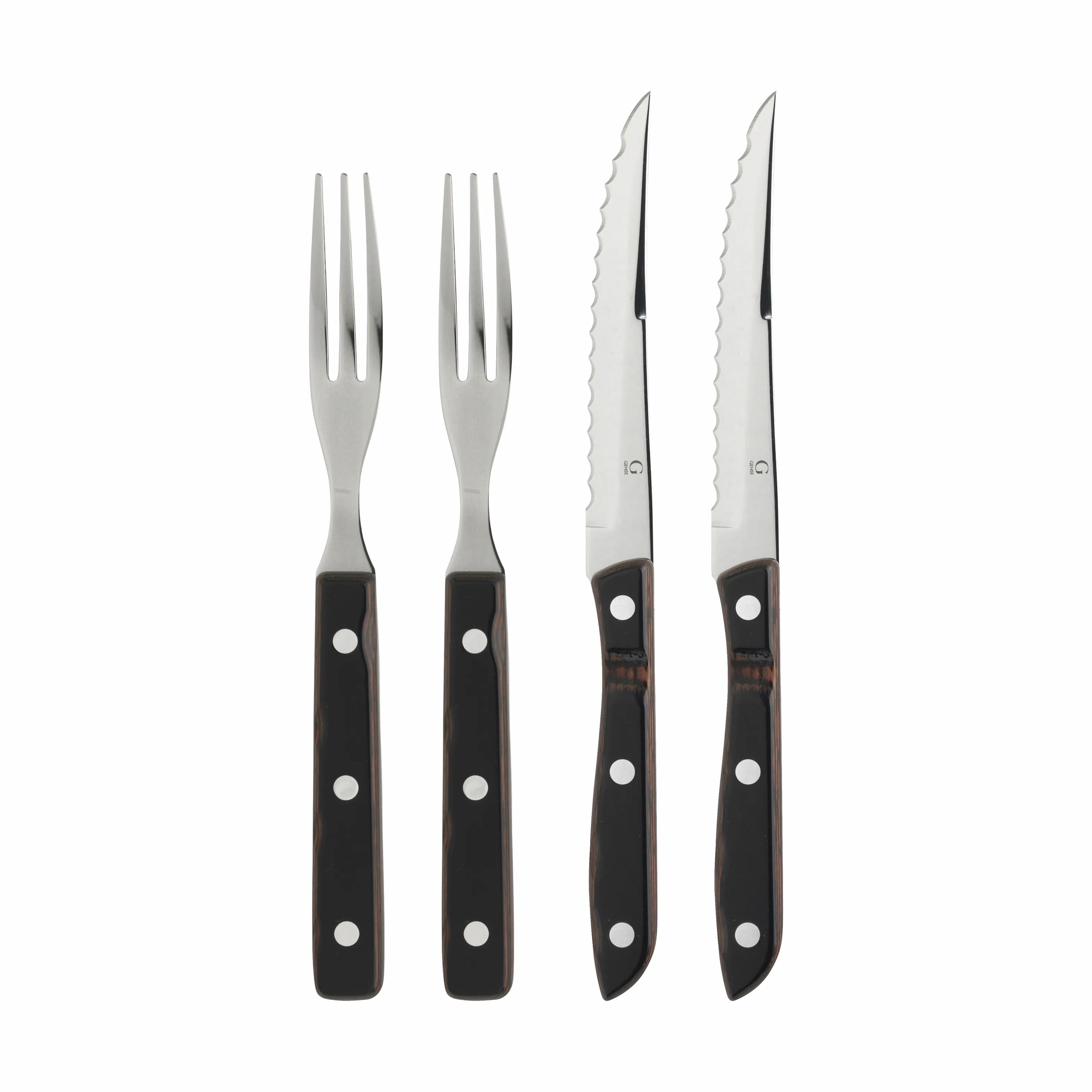 Gense Bestiksæt Old Farmer Classic Steakbestik - 4 dele i træ/stål, 1 stk., 1
