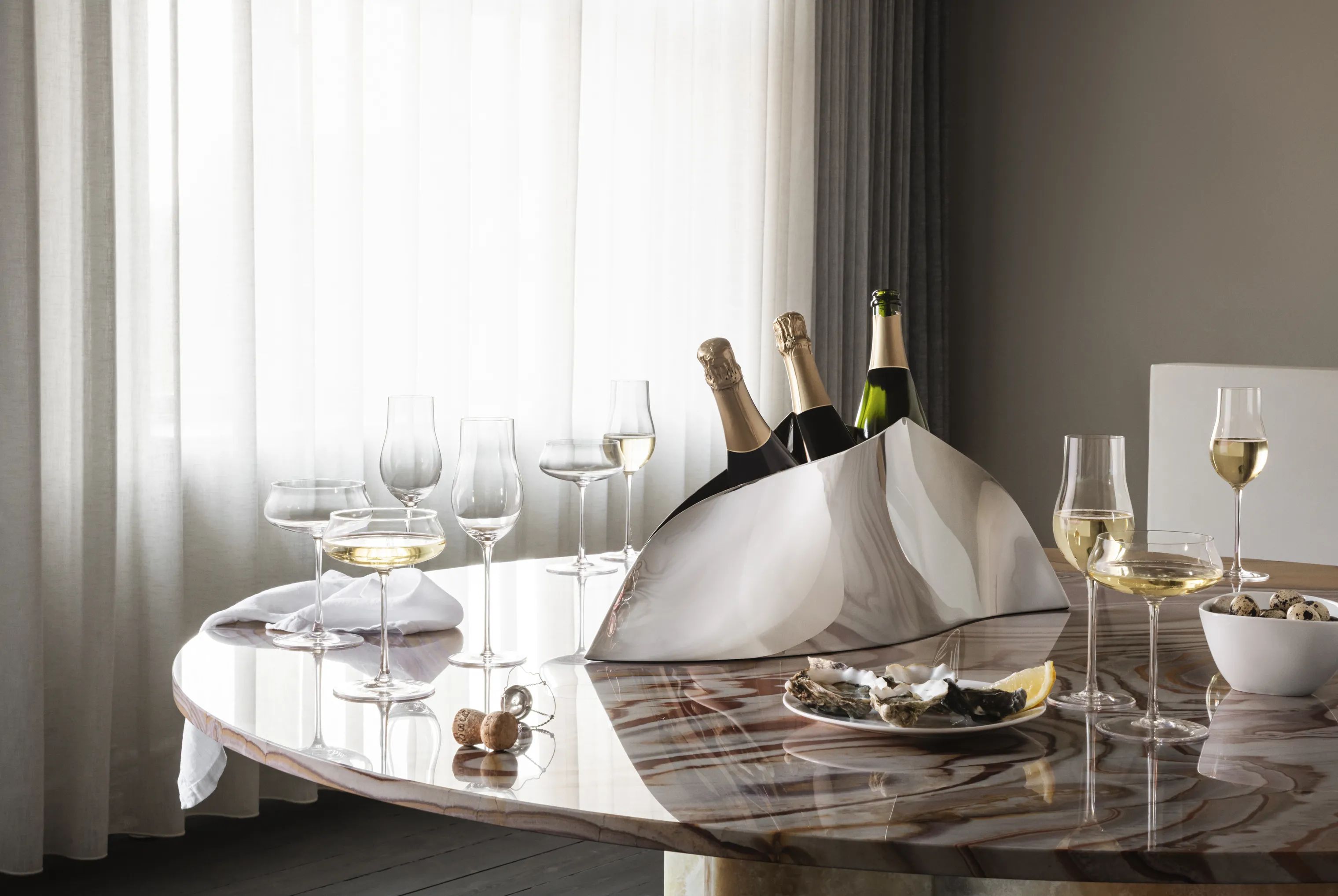 Georg Jensen Champagnekølere Indulgence Champagnekøler i Stål, 3