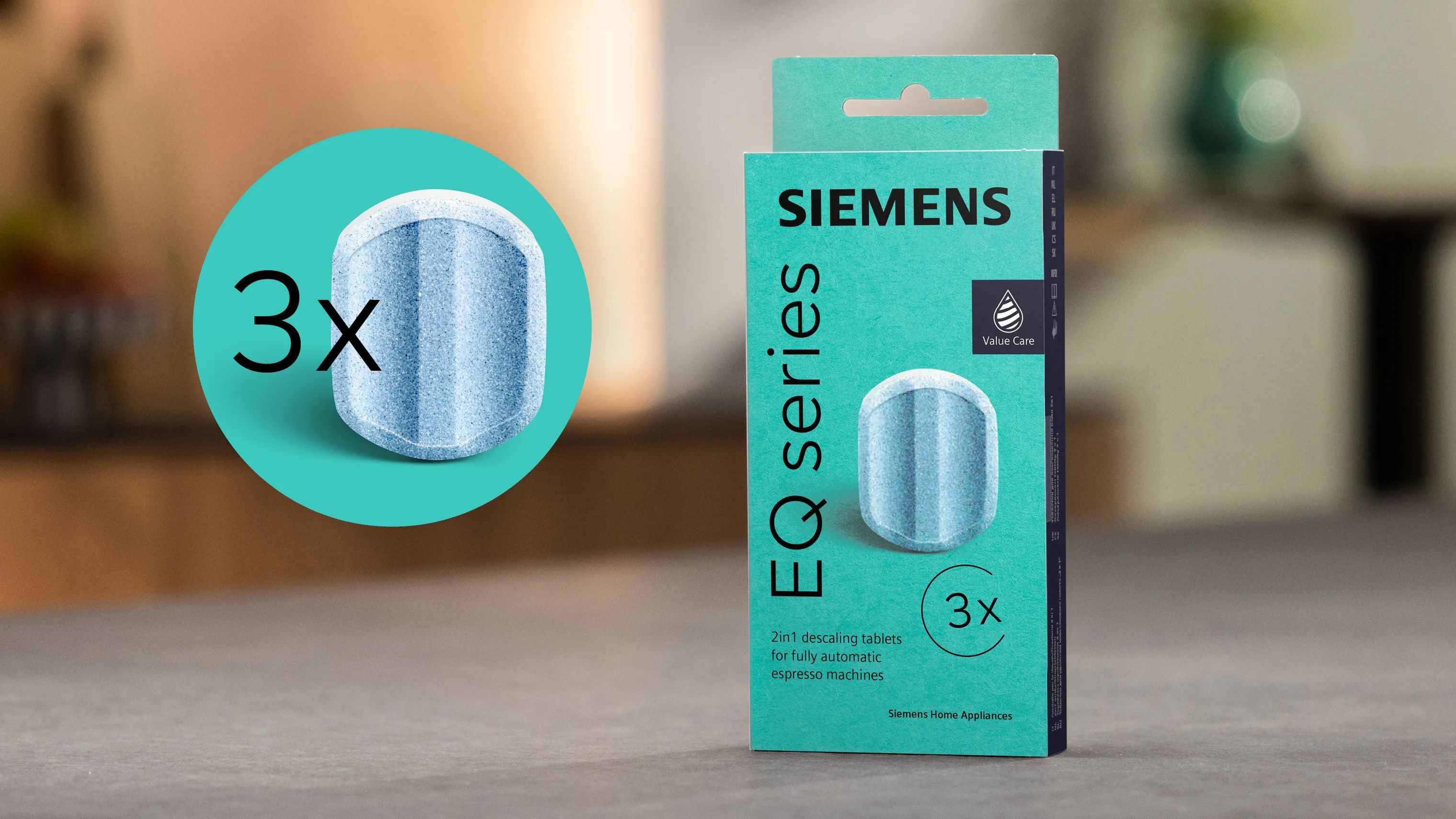 Siemens Tilbehør til kaffemaskiner EQ Afkalkningstabletter - 3 stk. i Hvid, 2