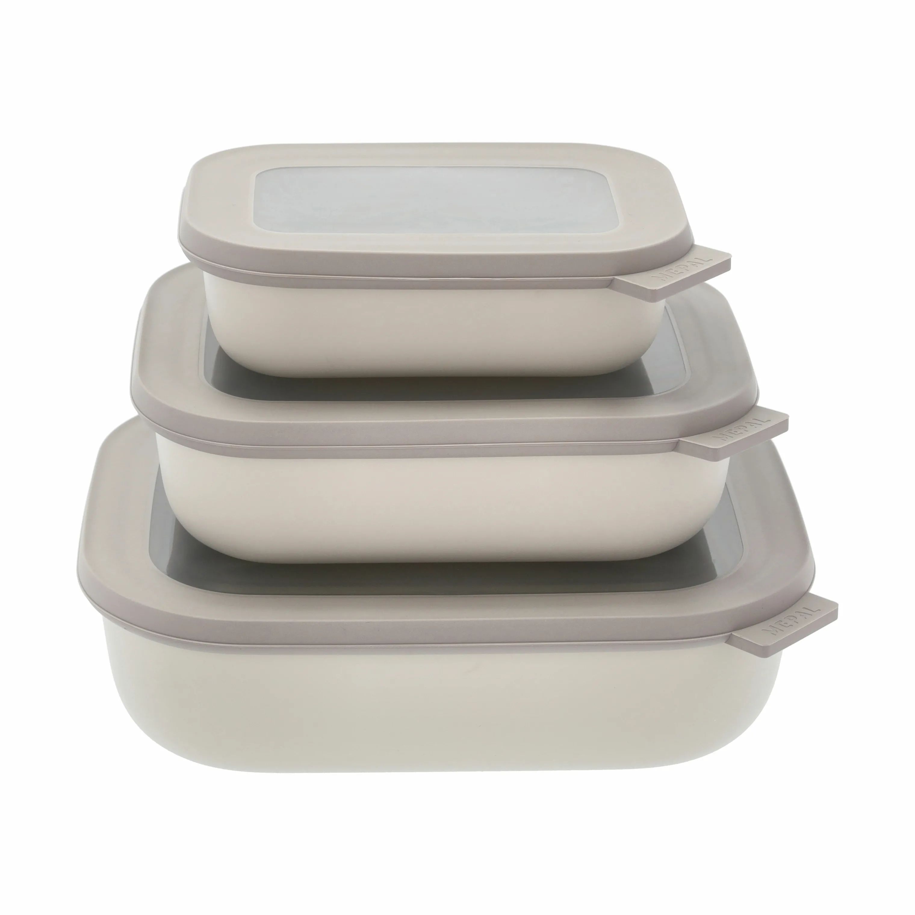 Mepal Opbevaringsbokse Cirqula Opbevaringsskålsæt Lav - 6 dele i Nordic white, 1