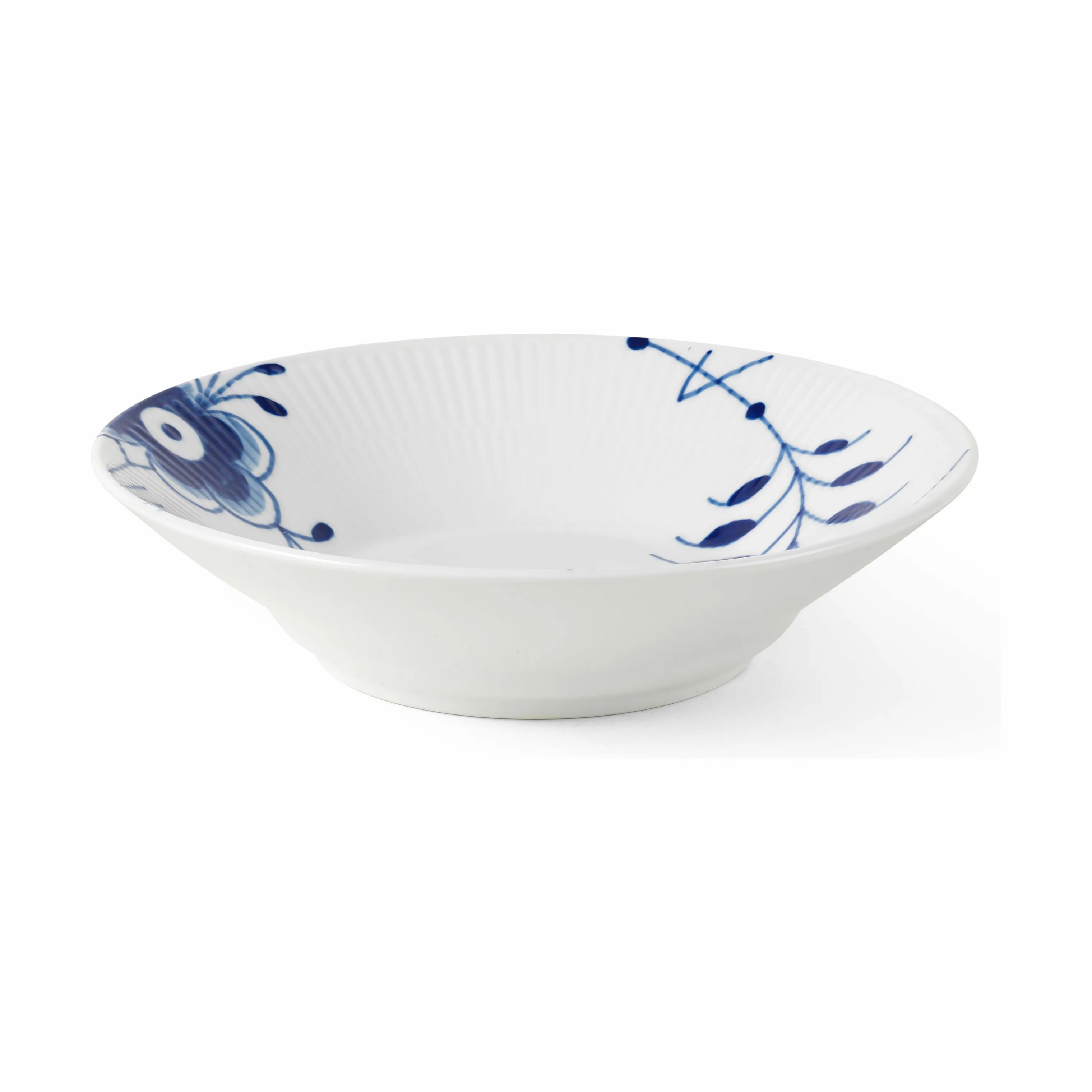 Royal Copenhagen Dybe tallerkener Blå Mega Riflet Dyb Tallerken i 21 cm, 3