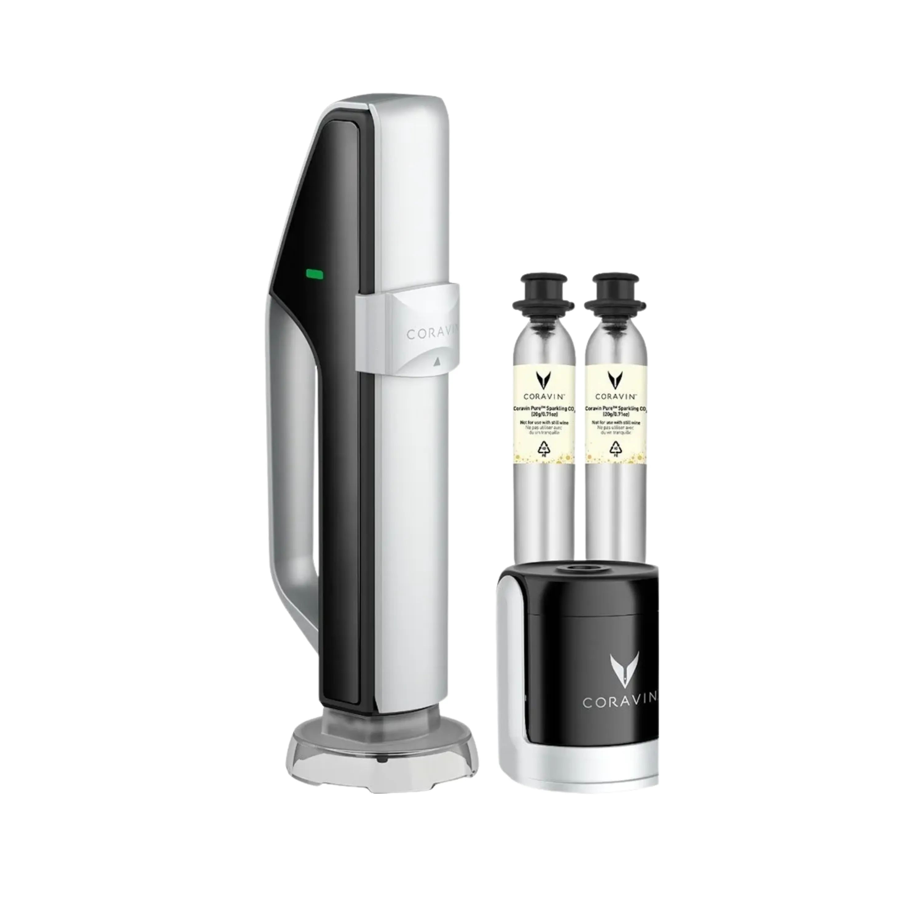 Coravin Vinpumper Sparkling Vinbevaringssystem i sort;sølv, 1
