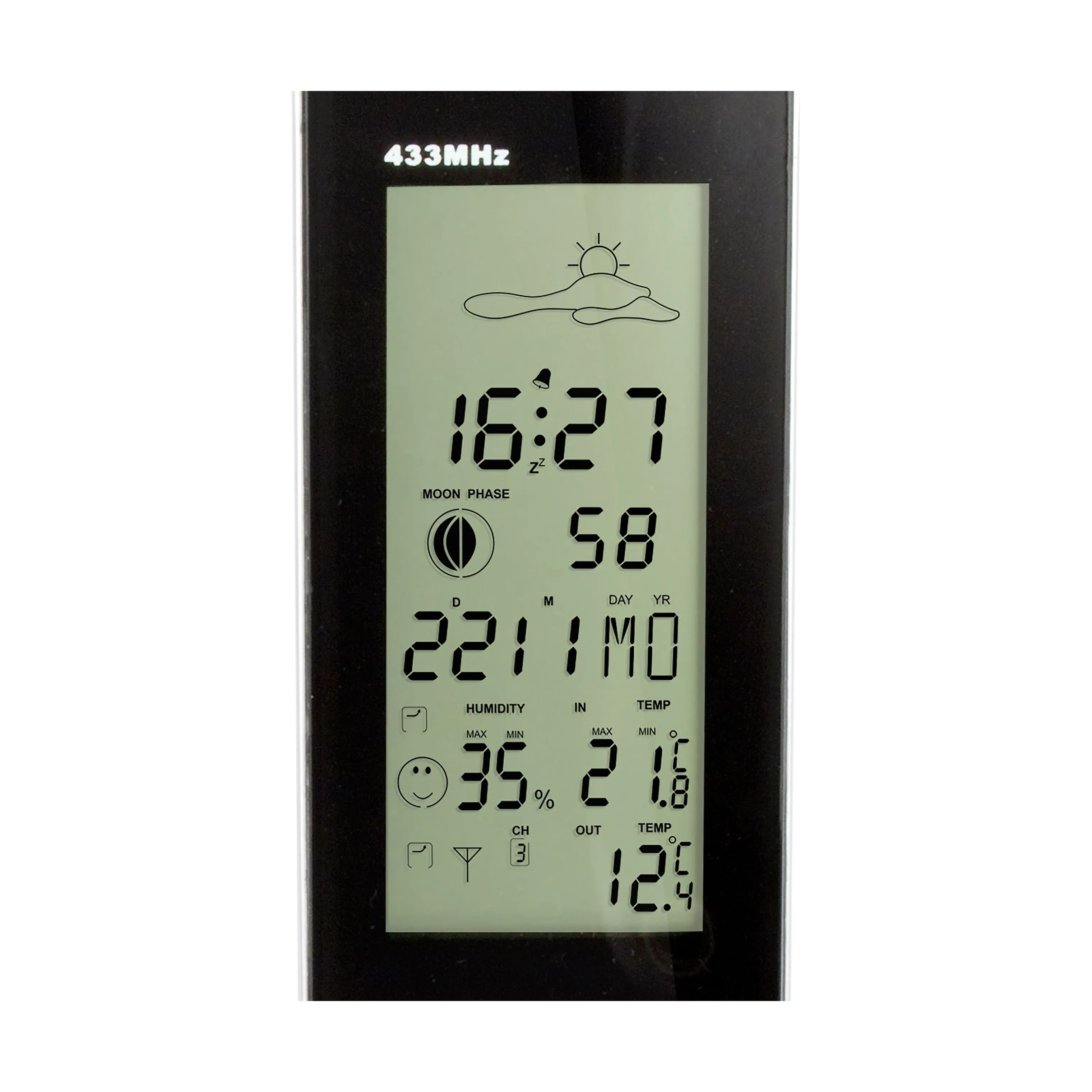 Alecto Home Vejrstationer Vejrstation WS-1150 i sort/grå, 4