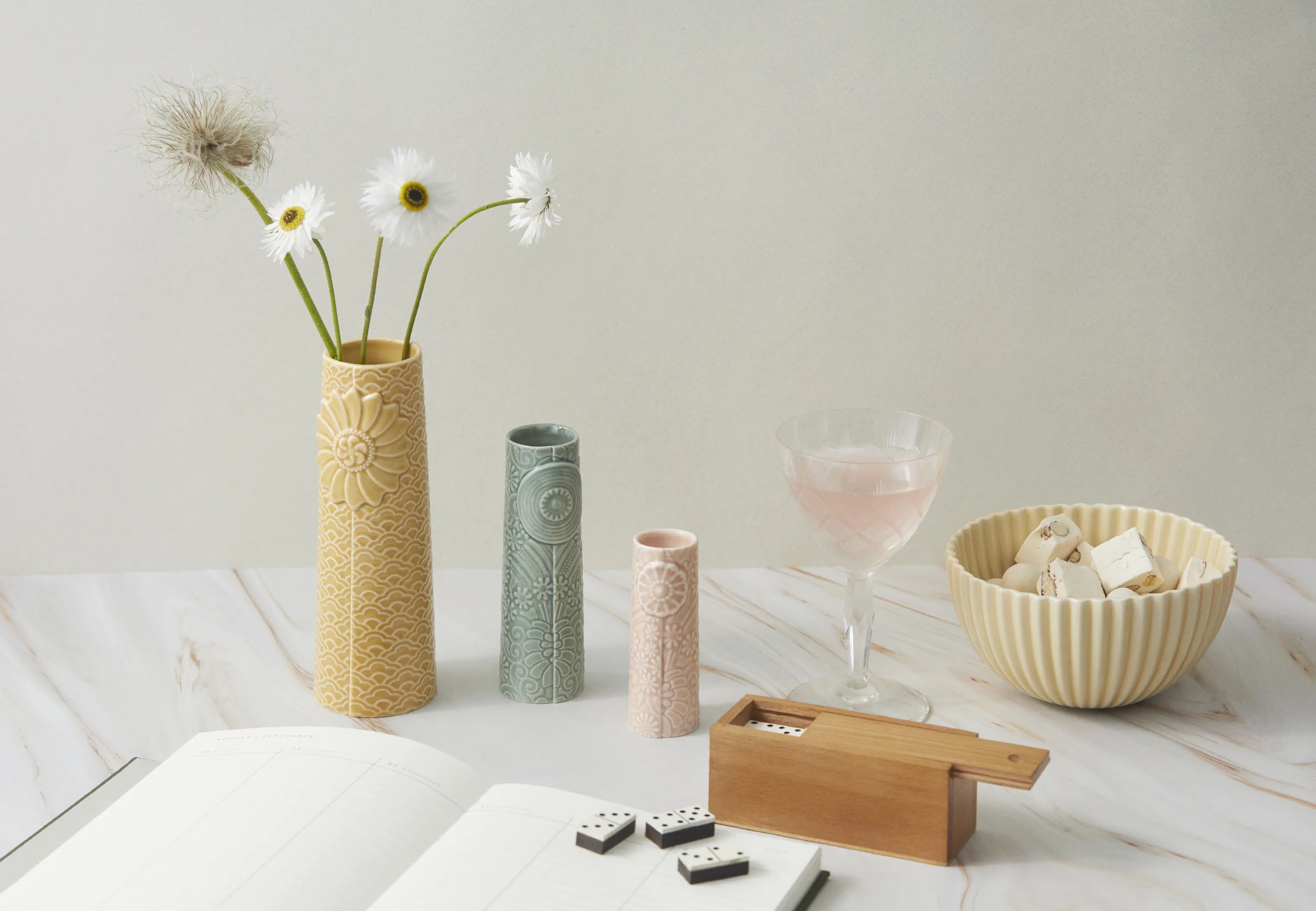 Dottir Vaser Pipanella Flock Vase - 3 stk. i Rosy sunset, 2