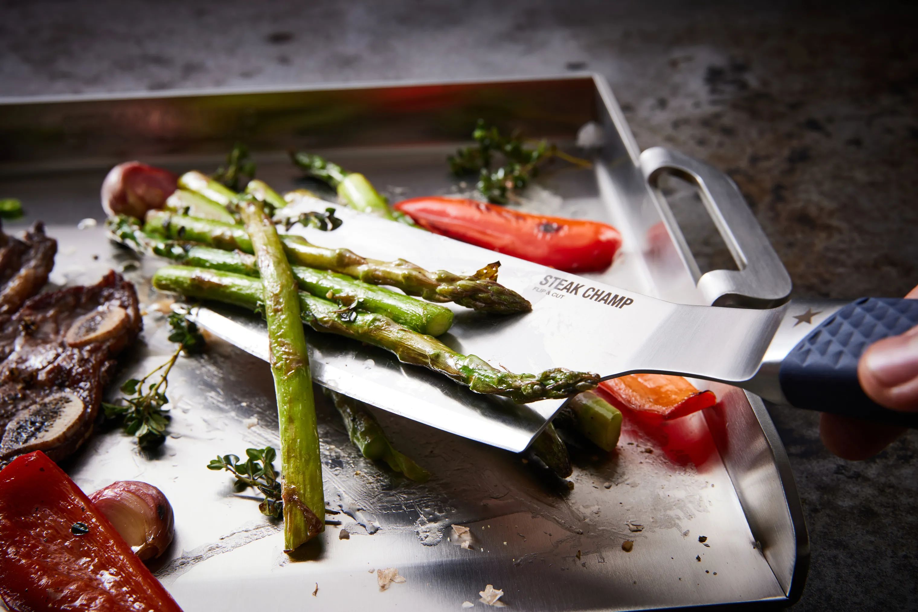Steak Champ Øvrigt grilltilbehør Flip & Cut Spatel i Rustfrit stål, 5
