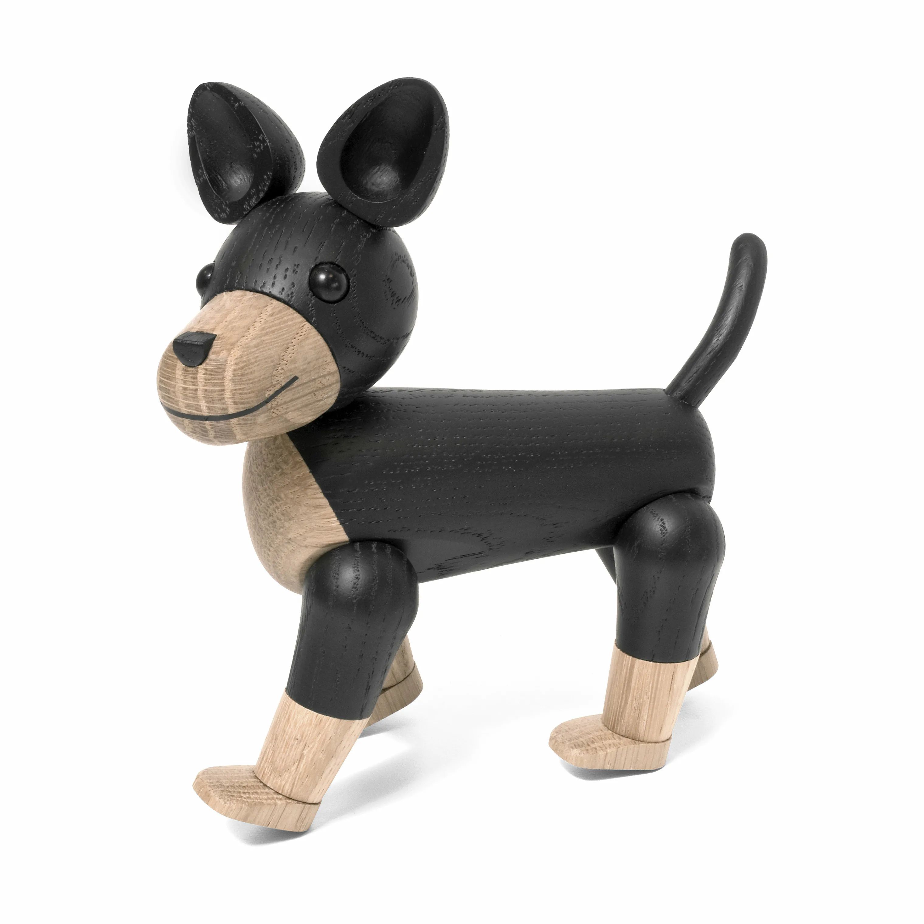 Novoform Dyrefigurer Figur - Hund Charlie i Sort/natur, 3