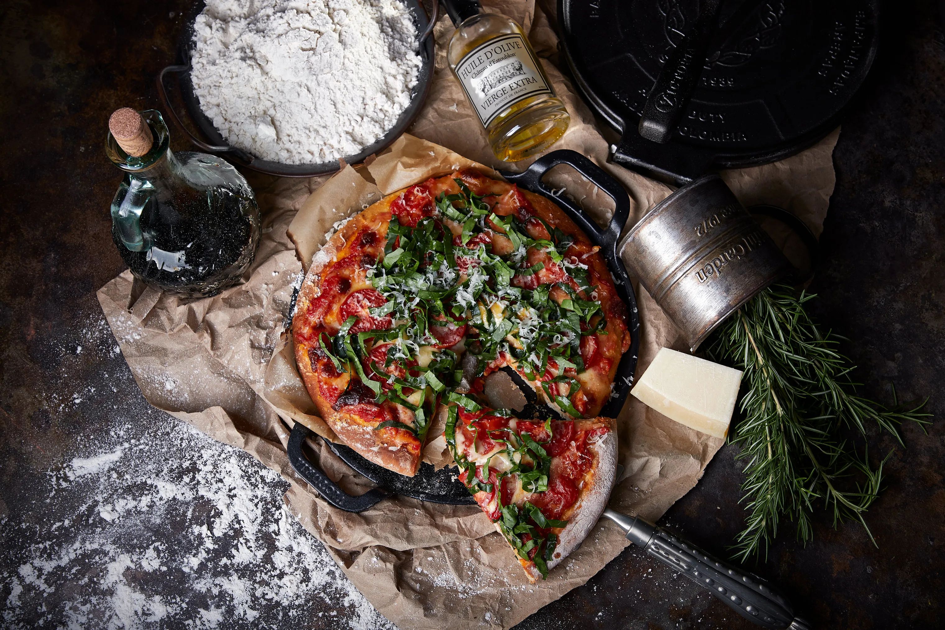 Victoria Stegepander Emaljeret Pizzapande i Sort, 3