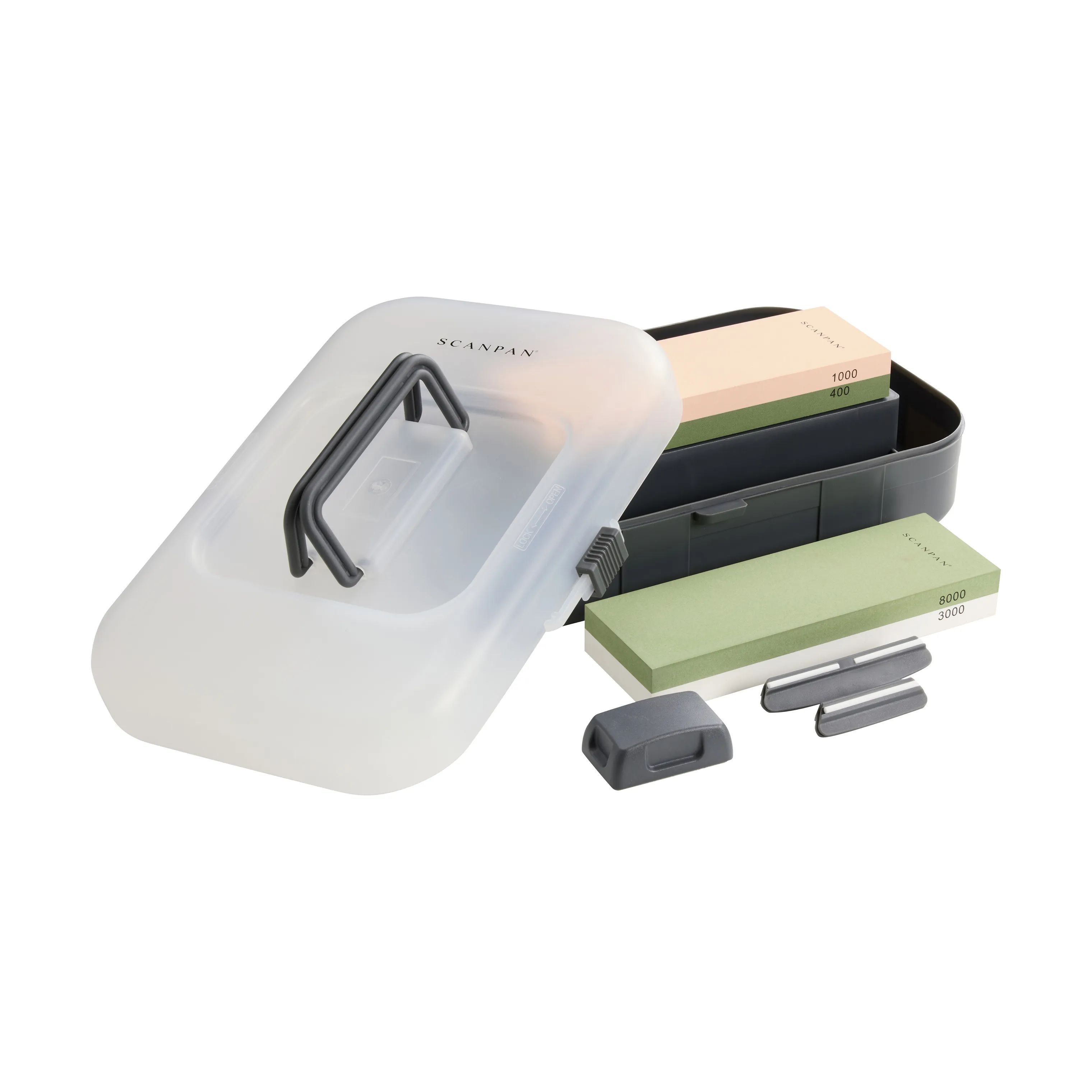 Scanpan Knivslibere StaySharp Slibestensæt - 6 dele i Grå, 1