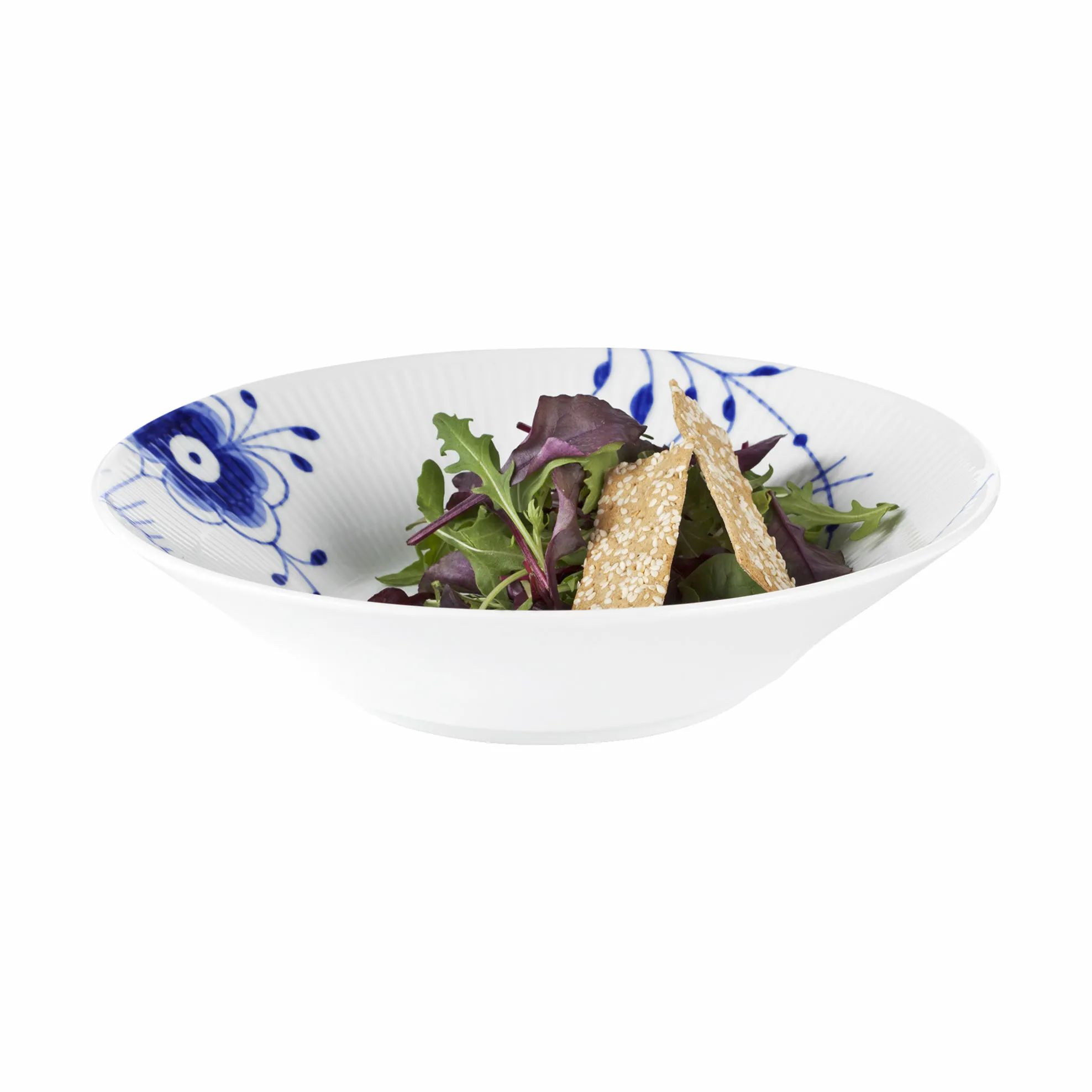 Royal Copenhagen Dybe tallerkener Blå Mega Riflet Dyb Tallerken i 24 cm, 3