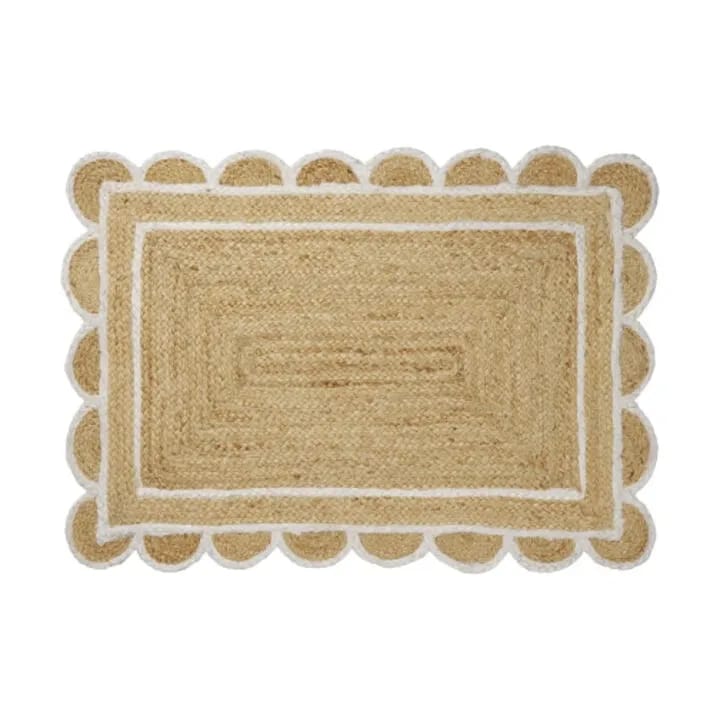 Broste Copenhagen Dørmåtter Scallop Dørmåtte i Hvid, 1