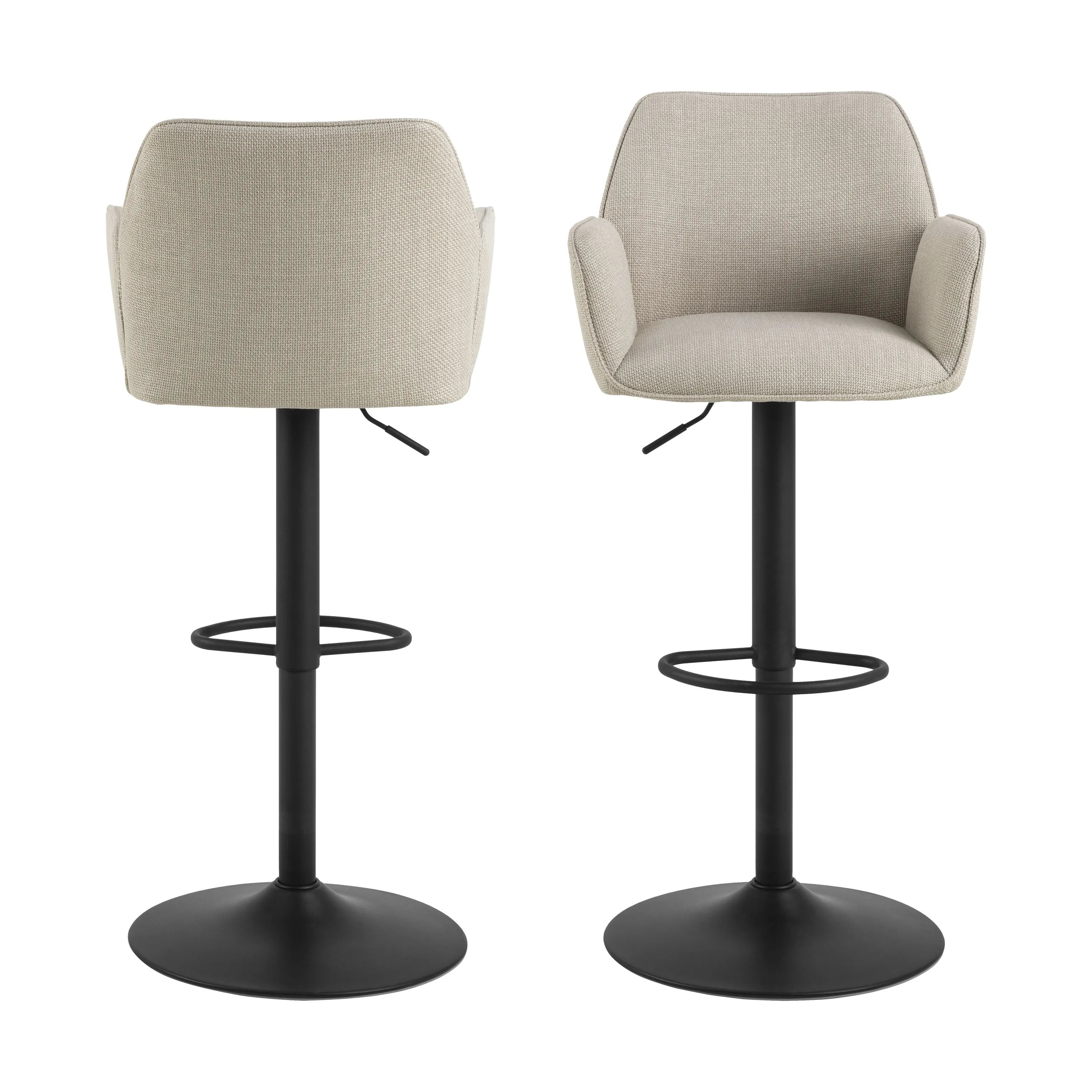 CASA Living Barstole Glenda Barstol i Beige/sort, 6