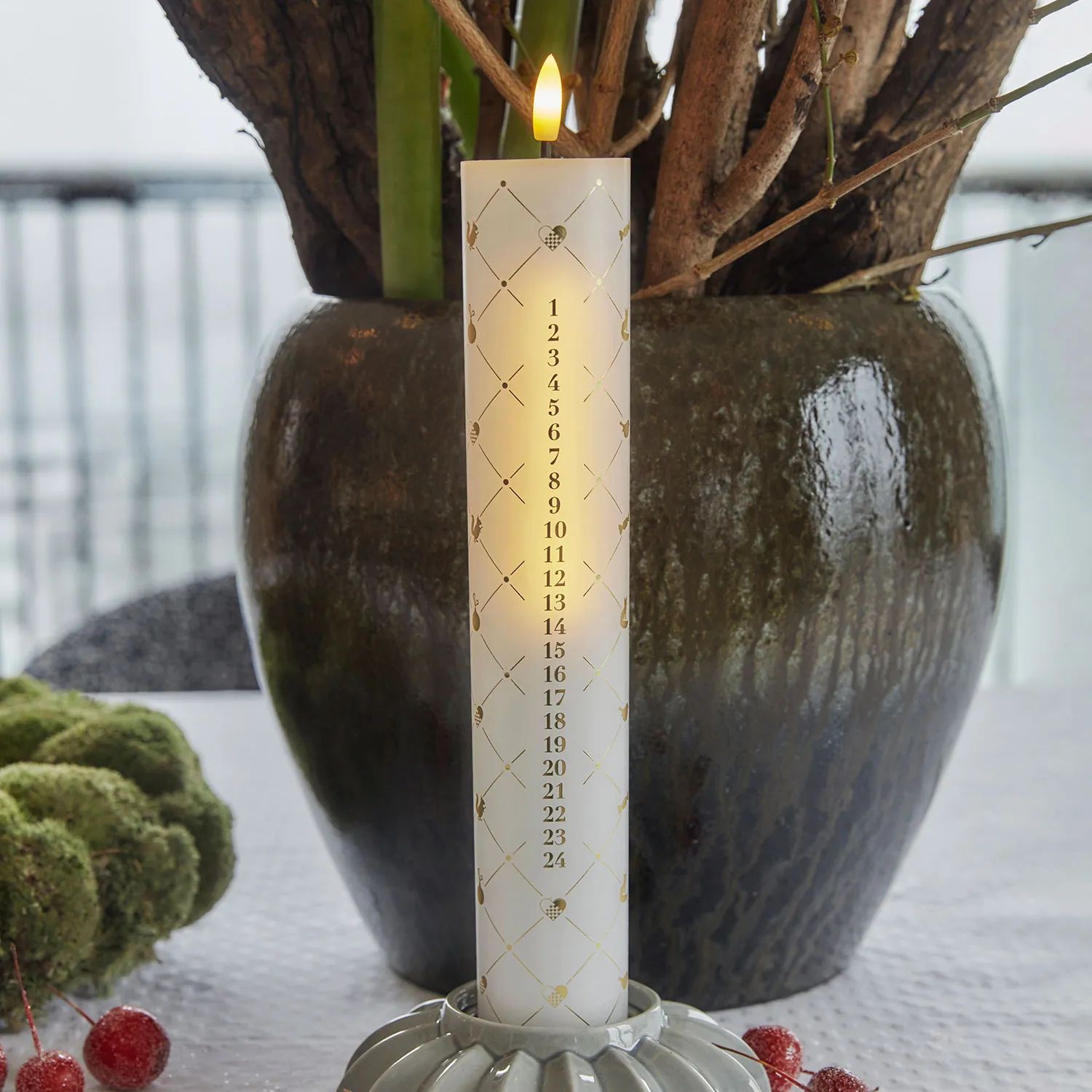 Sirius LED-lys Elvira Kalenderlys i Hvid, 2