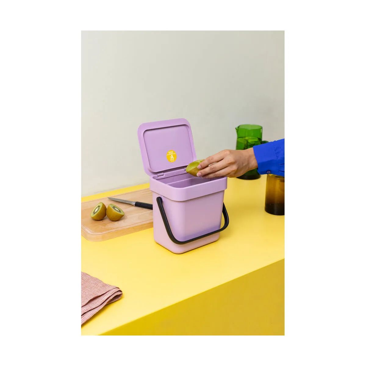 Brabantia Spande uden pedal Sort & Go Affaldsspand i Lilac Pink, 3 L, 4