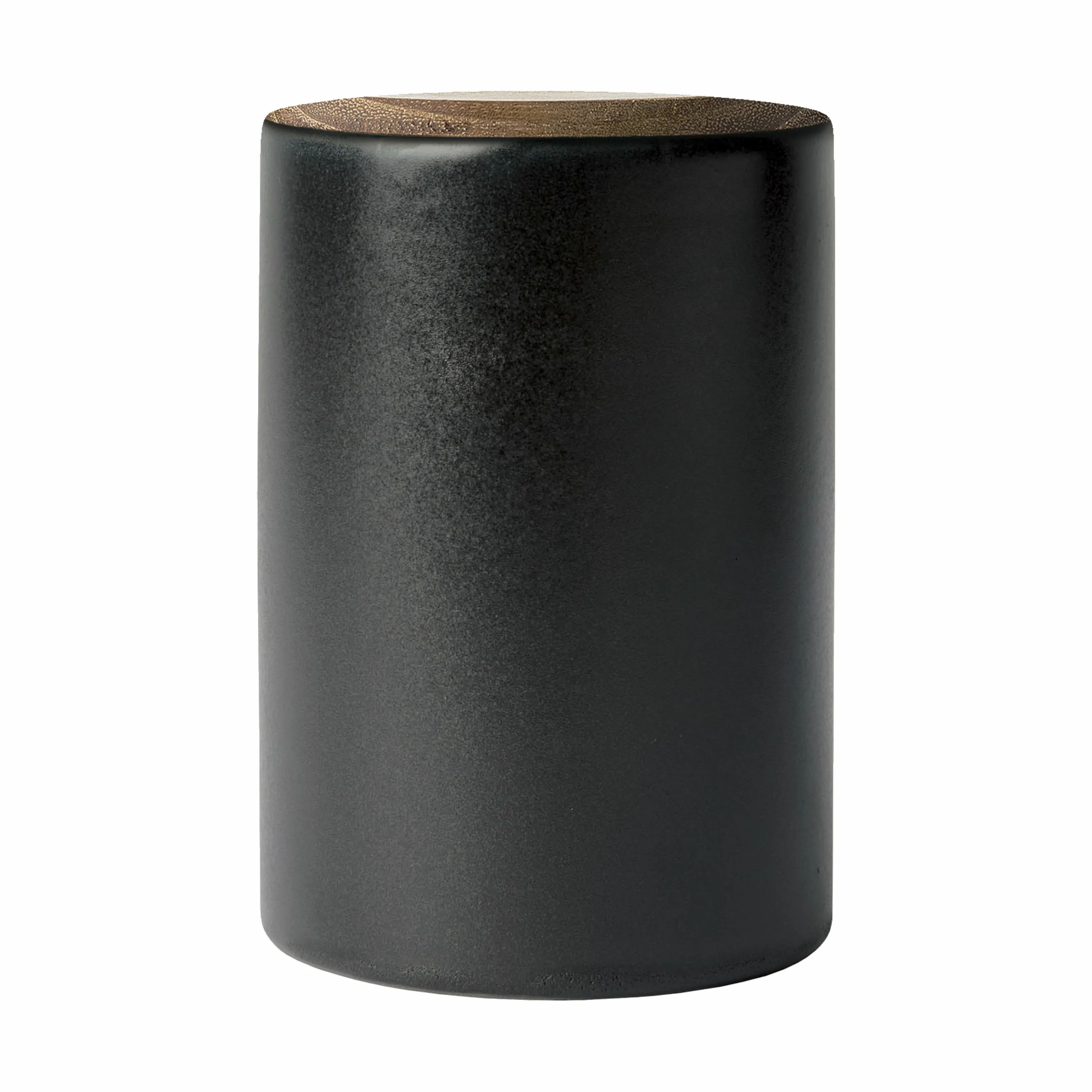 RAW by Aida Krukker med låg Krukke m. låg i Titanium Black/teak, 1