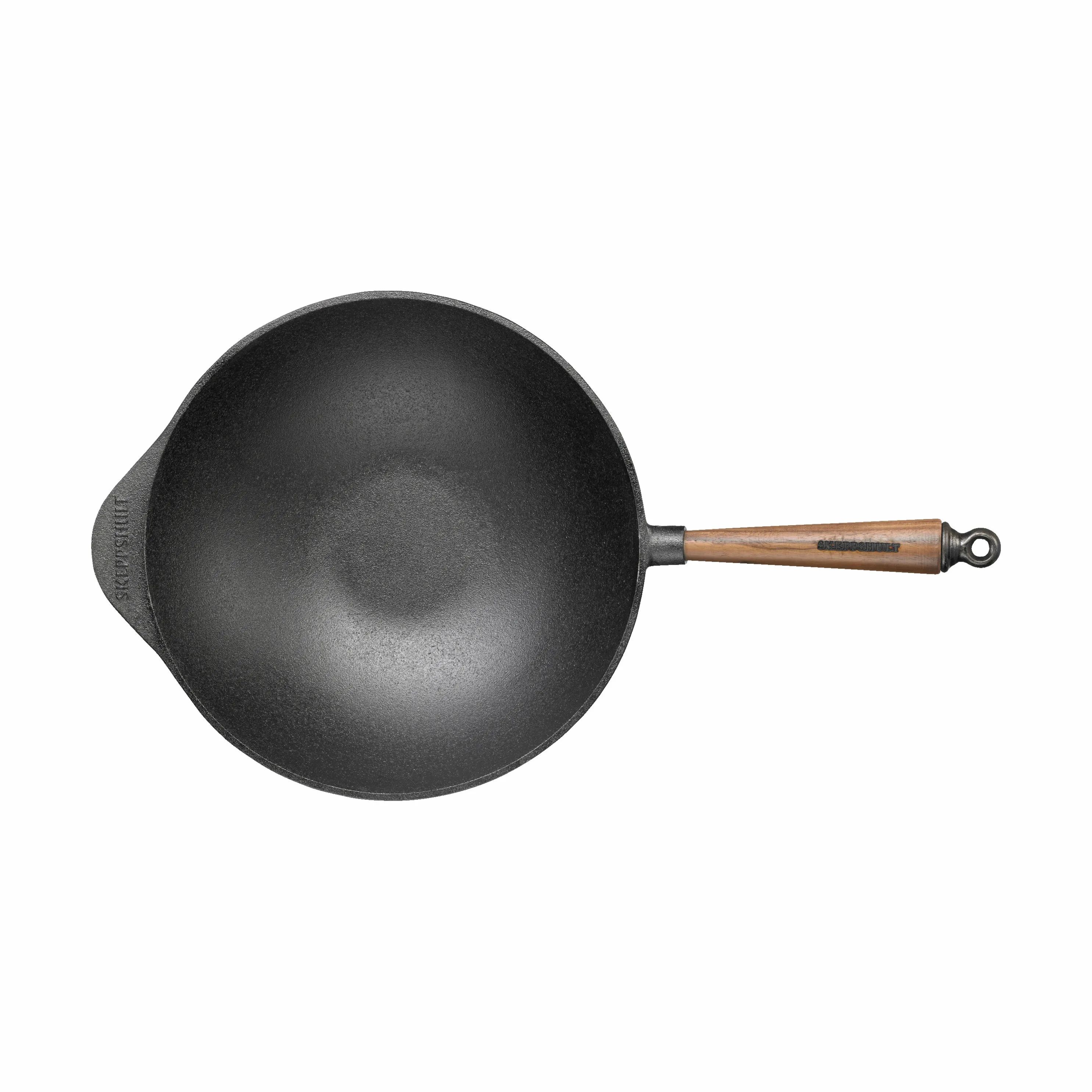Skeppshult Wokpander Walnut Valnød Wok i Sort/Træ, 32 cm, 1