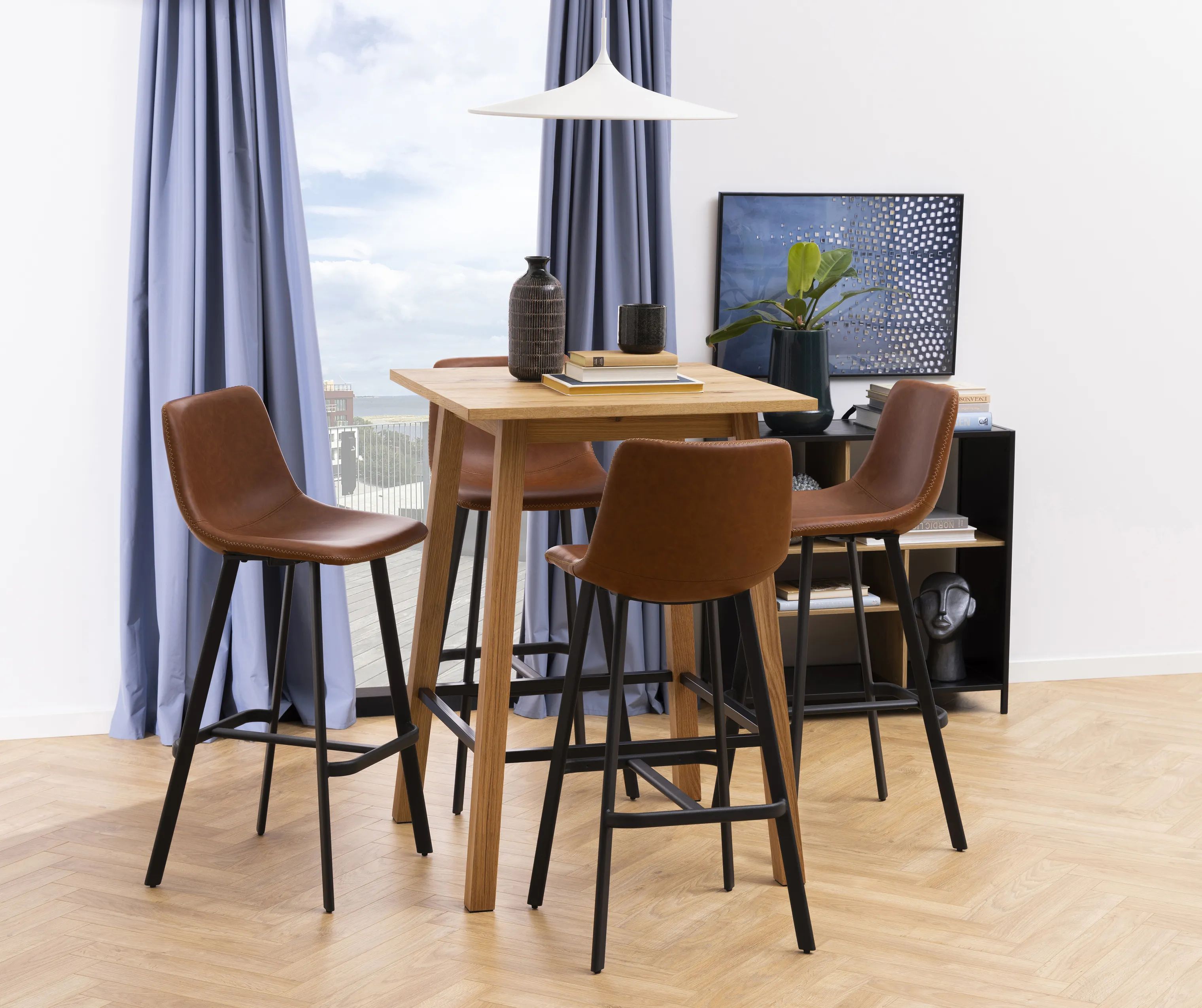 CASA Living Barstole I_Oregon Barstol - 2 stk i Cognac, 2