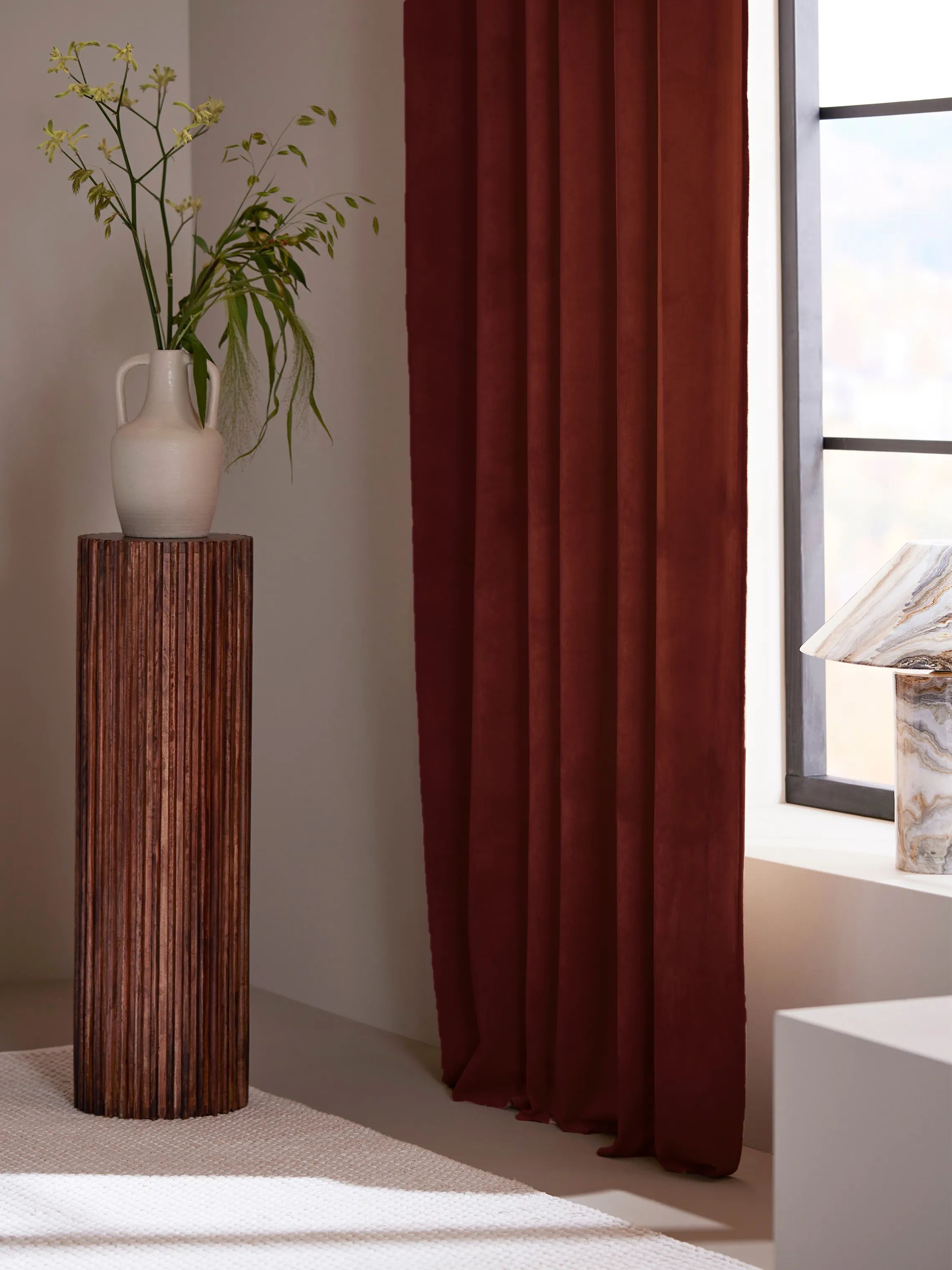 Svanefors Gardiner og gardinstænger Estelle Estrelle Gardin - 2 stk. i Rost, H280 x B135 cm, 2
