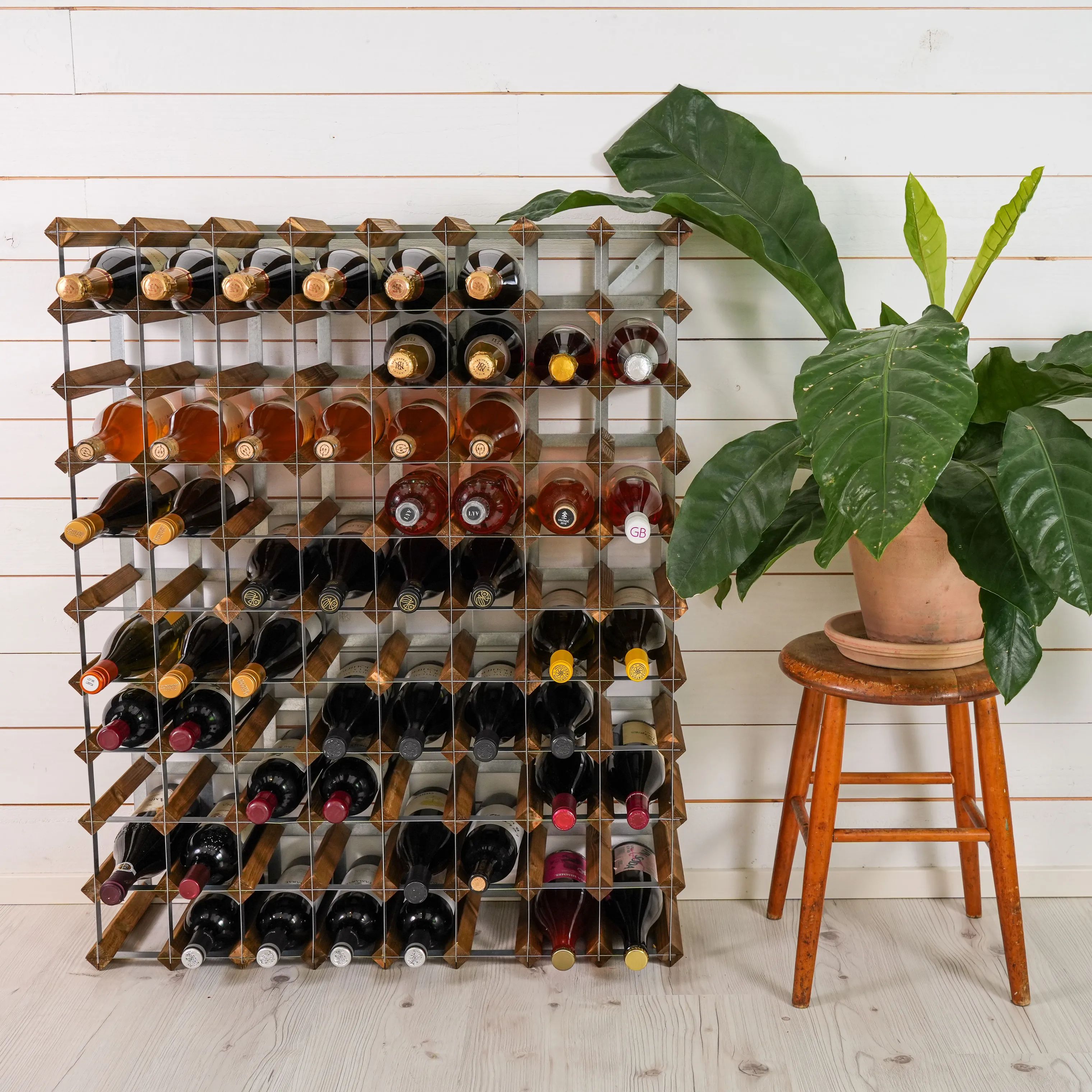 Traditional Wine Racks Vinreoler Vinreol i Lys eg, 90 flasker, 2
