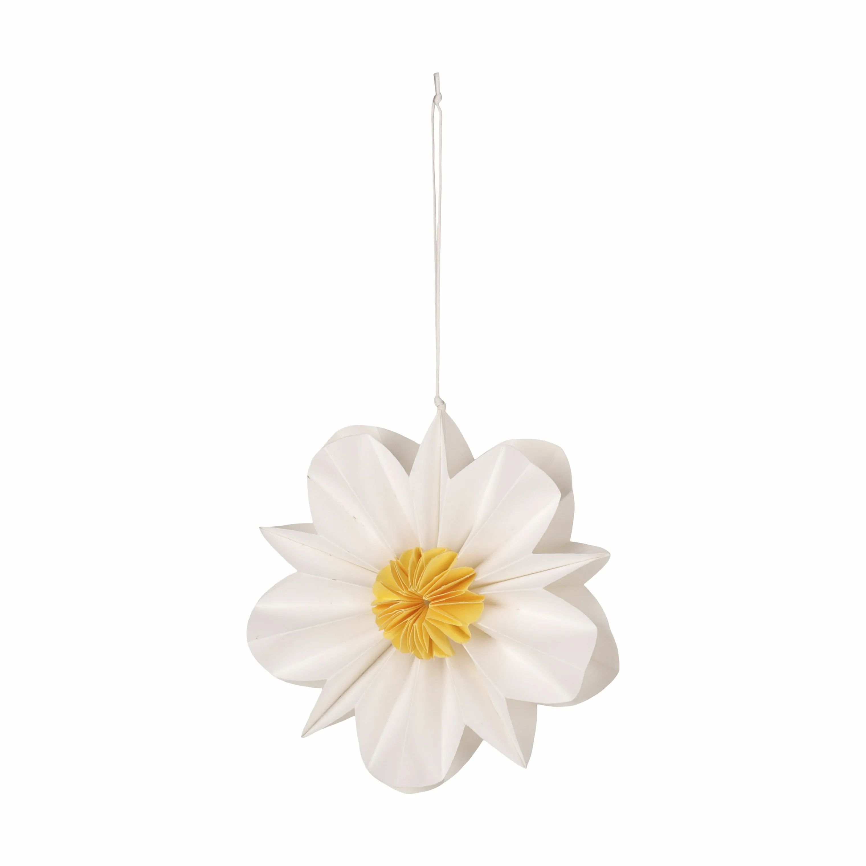 CASA Living Påskeæg og ophæng Papirsblomst i Hvid;gul, 1