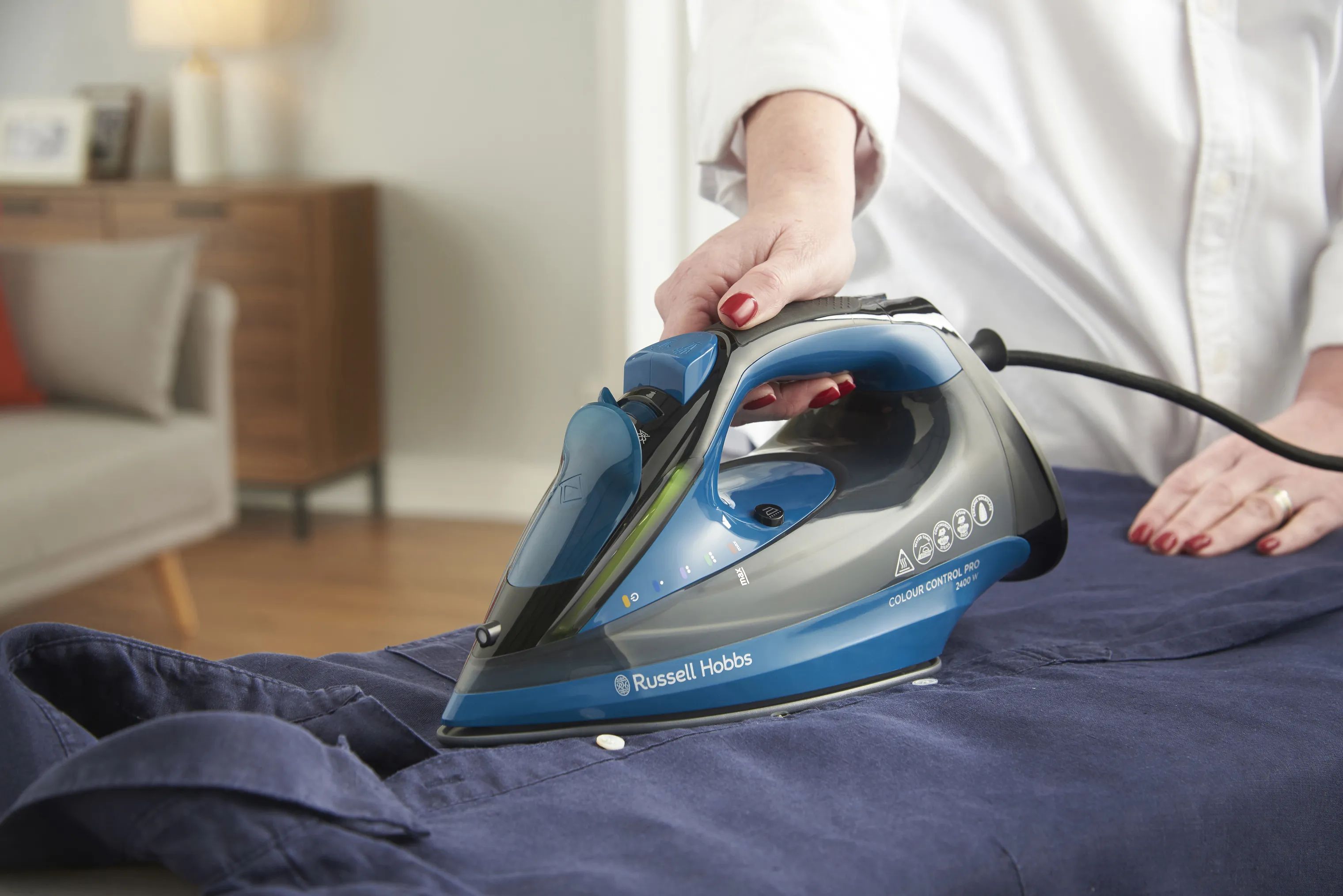 Russell Hobbs Strygejern Colour Control Pro Strygejern i Turkis/Sort, 5