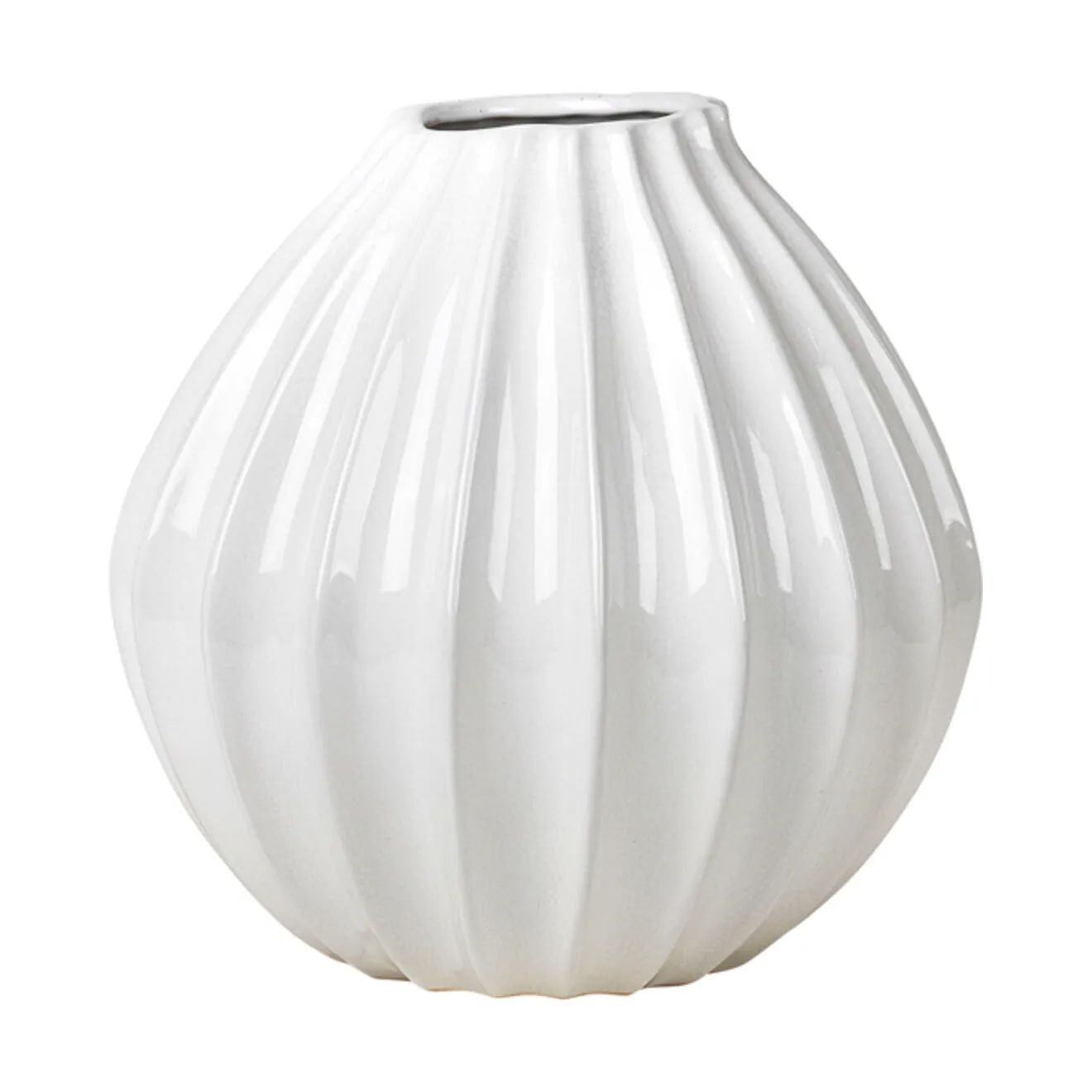 Broste Copenhagen Vaser Wide Vase i Hvid, H30 x Ø30, 1