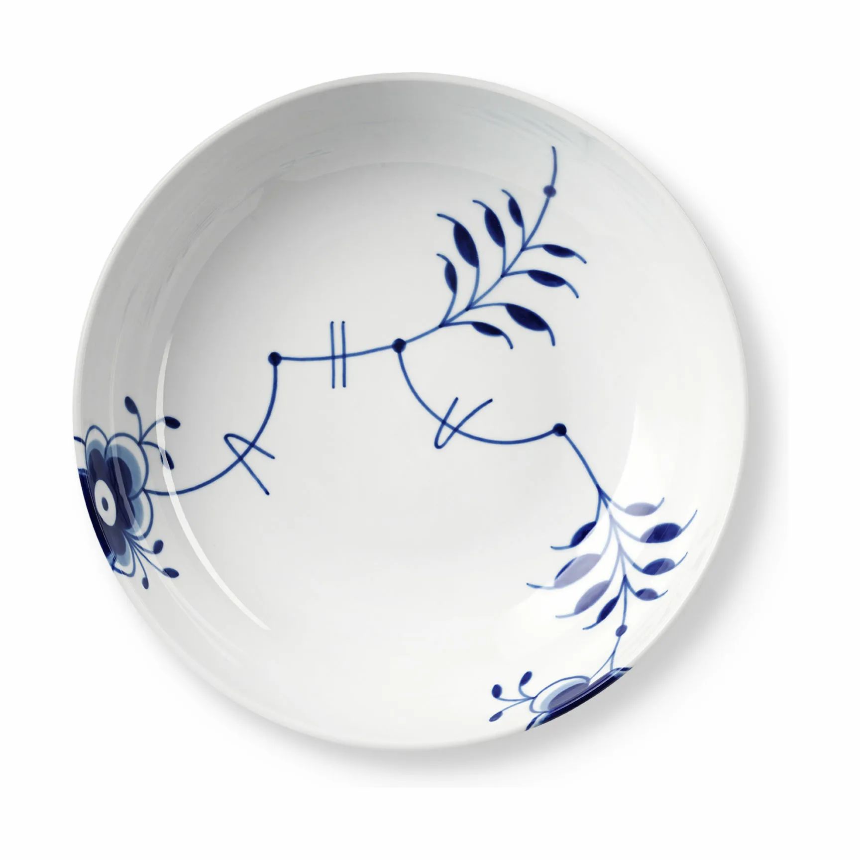 Royal Copenhagen Salatskåle Blå Mega Riflet Skål i Koboltblå/hvid, 28 cm, 4