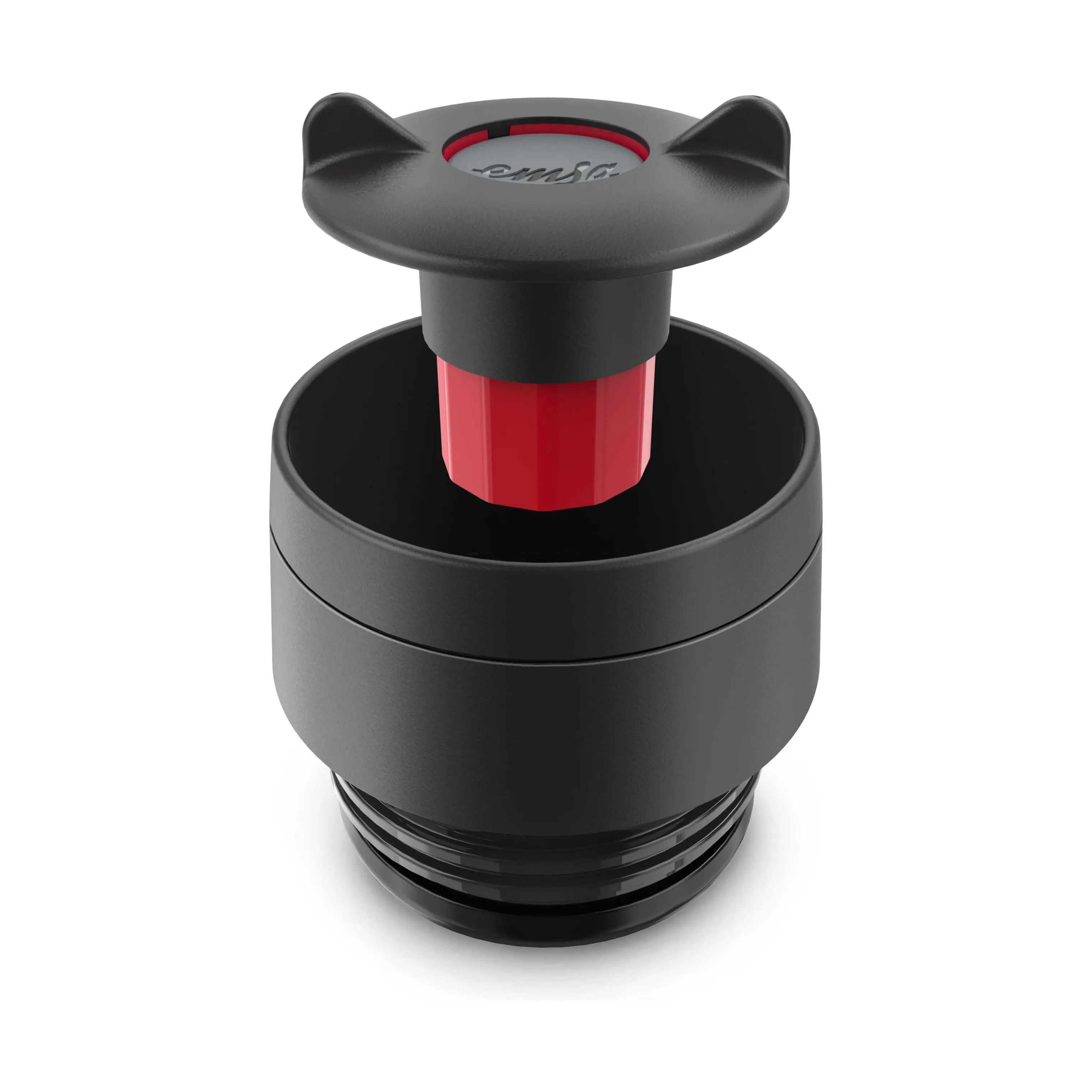 Emsa To go kopper To Go To-Go Classic Rejsekrus i Brushed stainless steel;Black, 0.36 L, 5