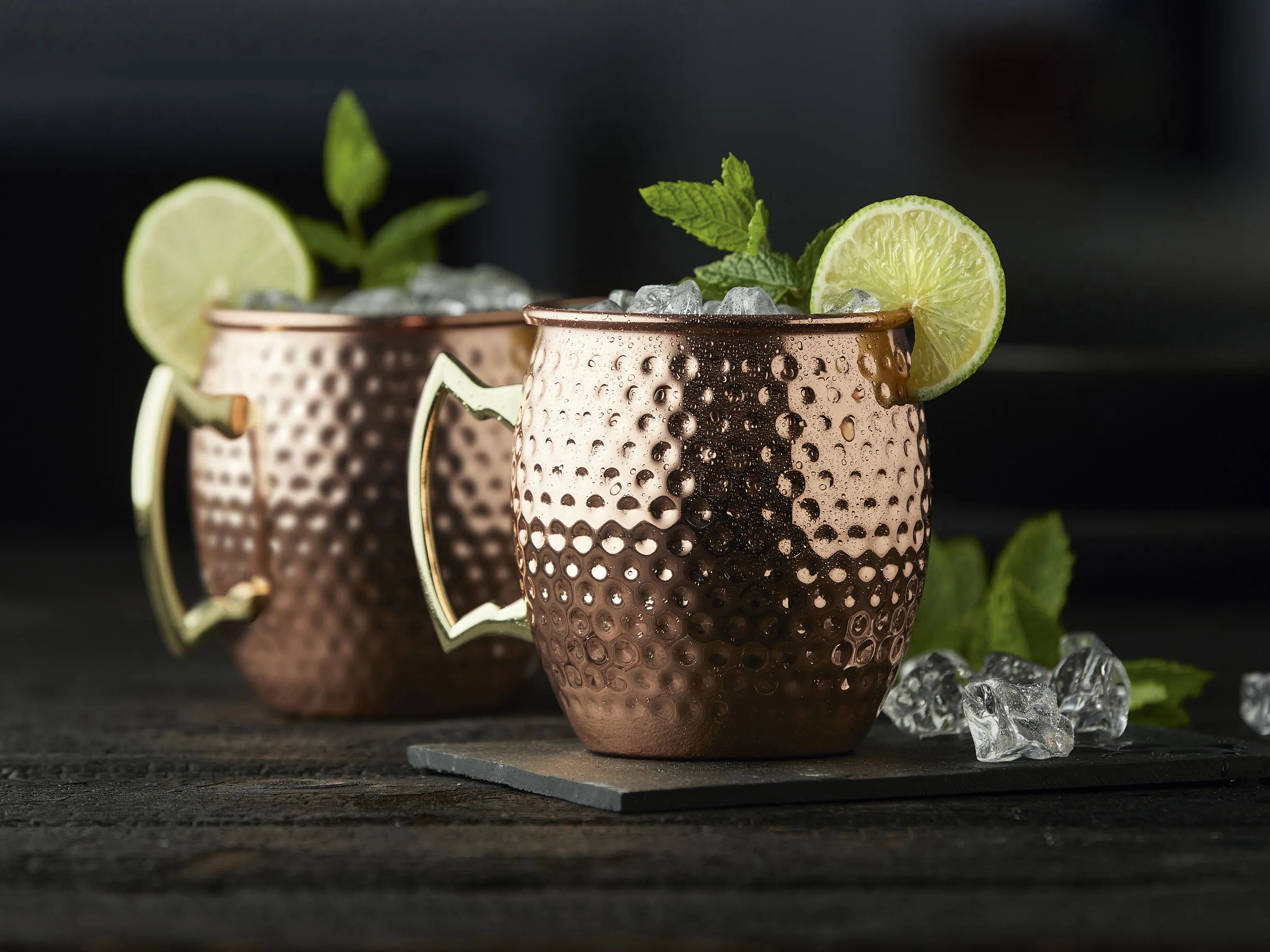 Lyngby Glas Krus og kopper med hank Moscow Mule Krus - 2 stk. i kobberfarvet, 2