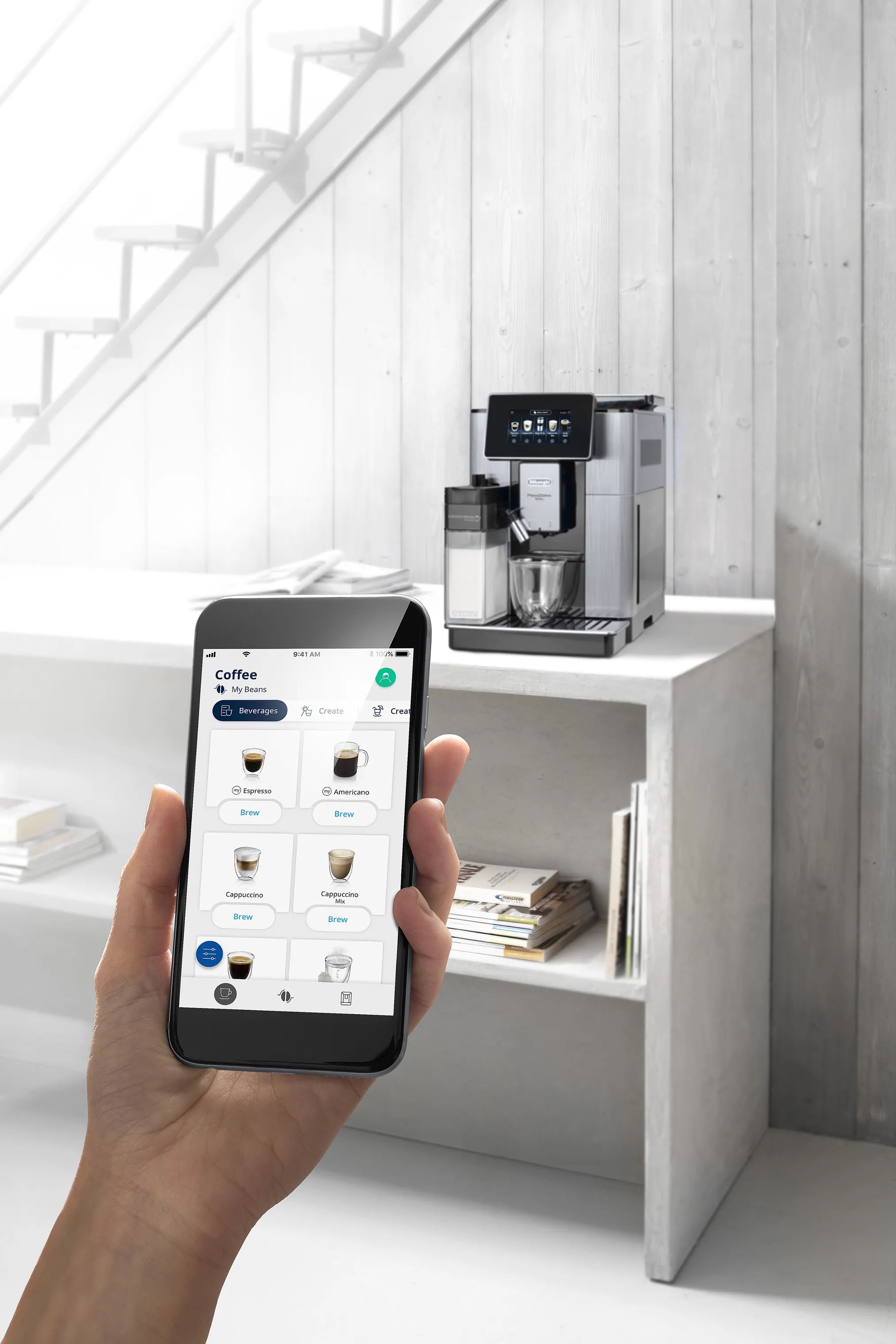 DeLonghi Espressomaskiner PrimaDonna Soul Espressomaskine i Sølvfarvet, 3