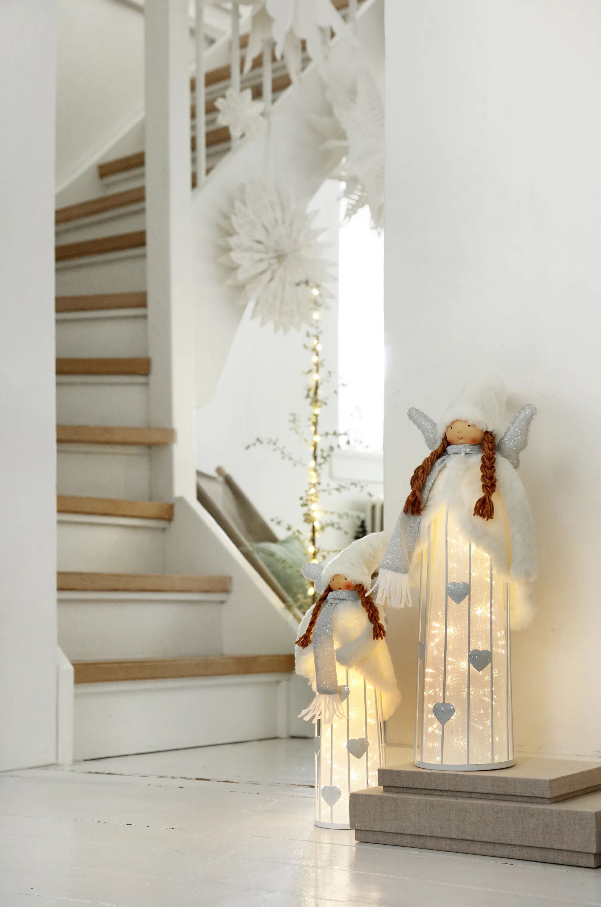 Casa Christmas Juleophæng Iskrystal i Hvid, 65 cm, 3