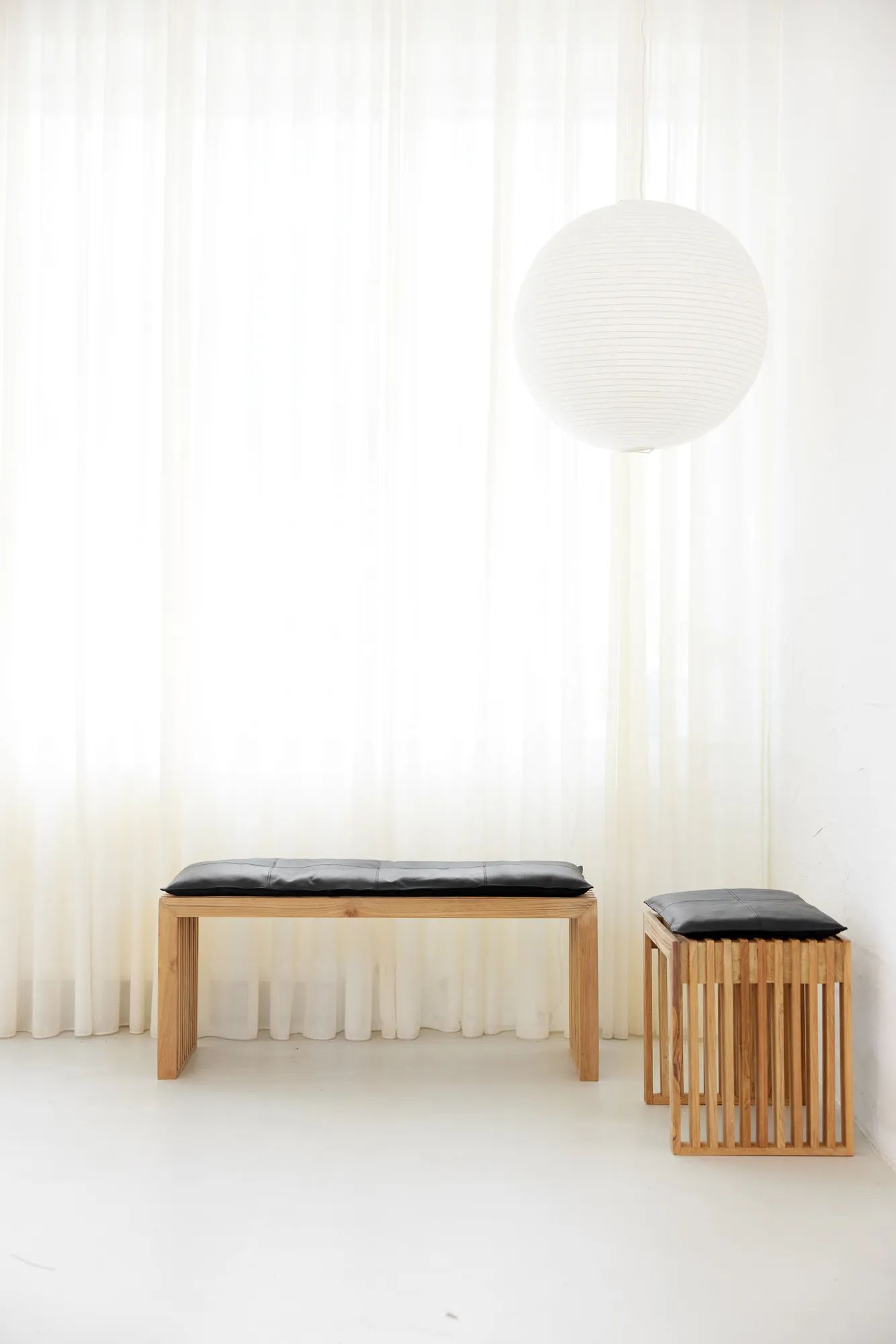 cinas Bænke Rib Bænk i Teak, 2