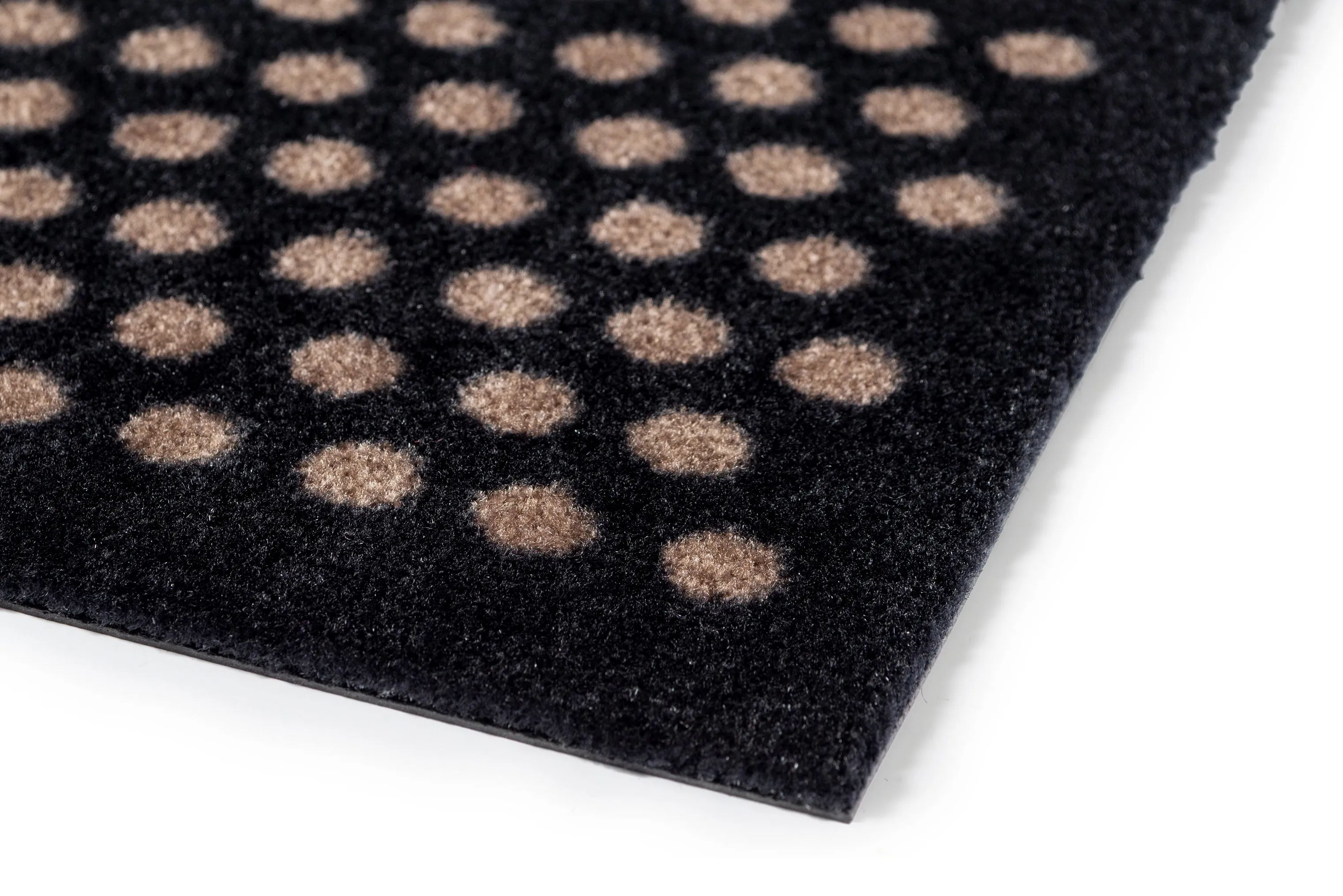 Tica Copenhagen Gulvtæpper Dot Gulvtæppe i Sort/sand, B67 x L200 cm, 2