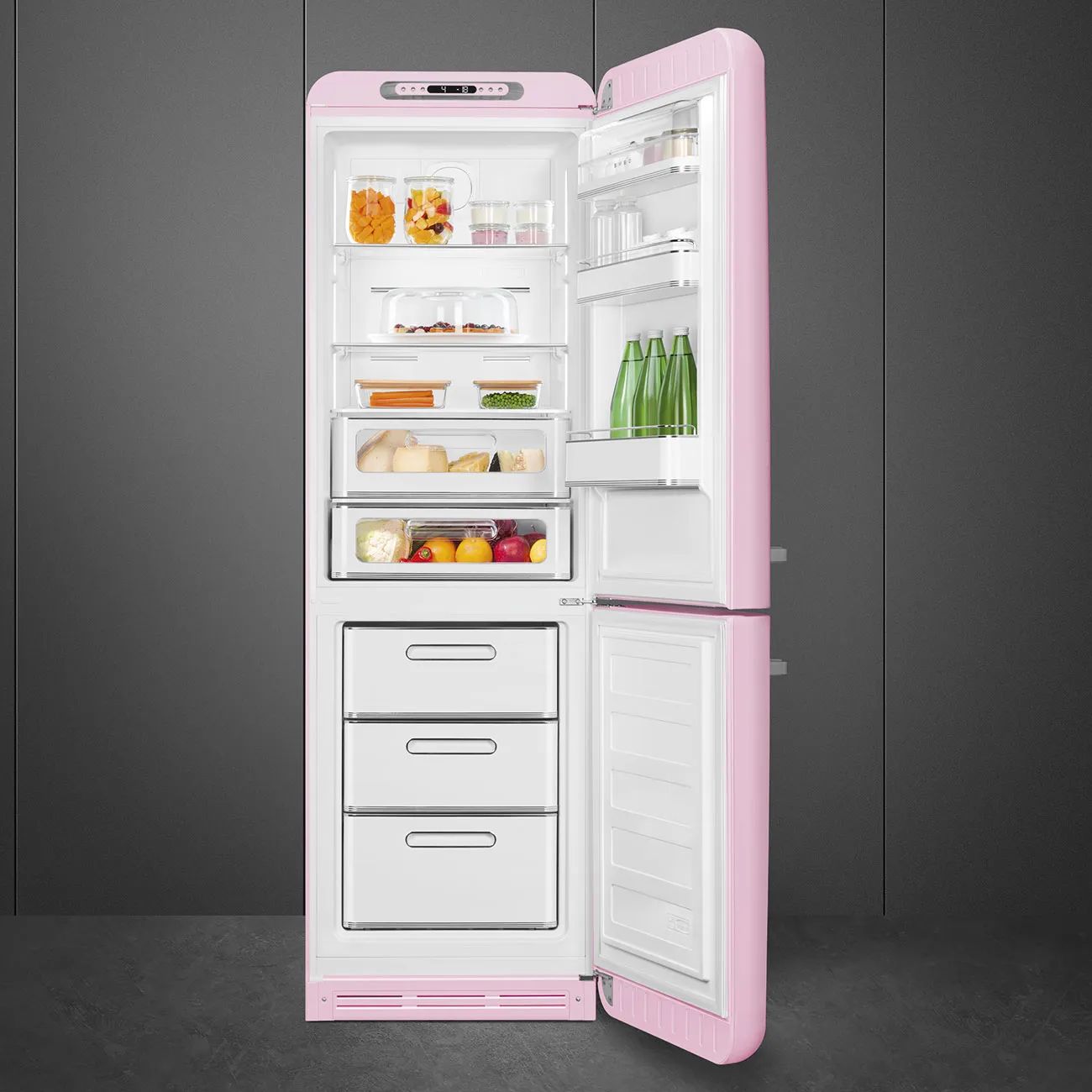 Smeg Køleskabe 50's Style Kølefryseskab i Pink, 2