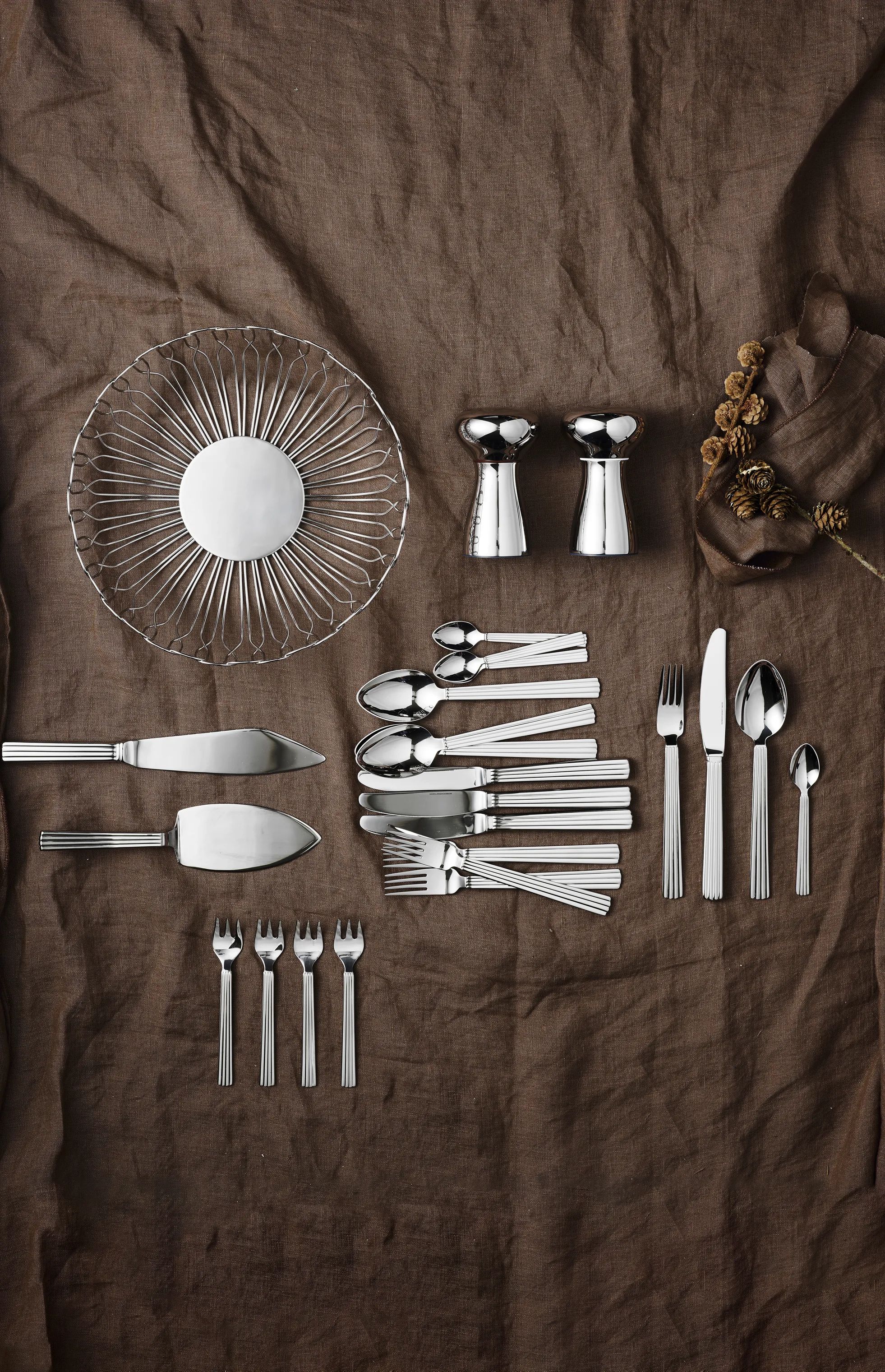 Georg Jensen Kagegafler Bernadotte Kagegaffel - 4 stk. i Blank/Stål, 3