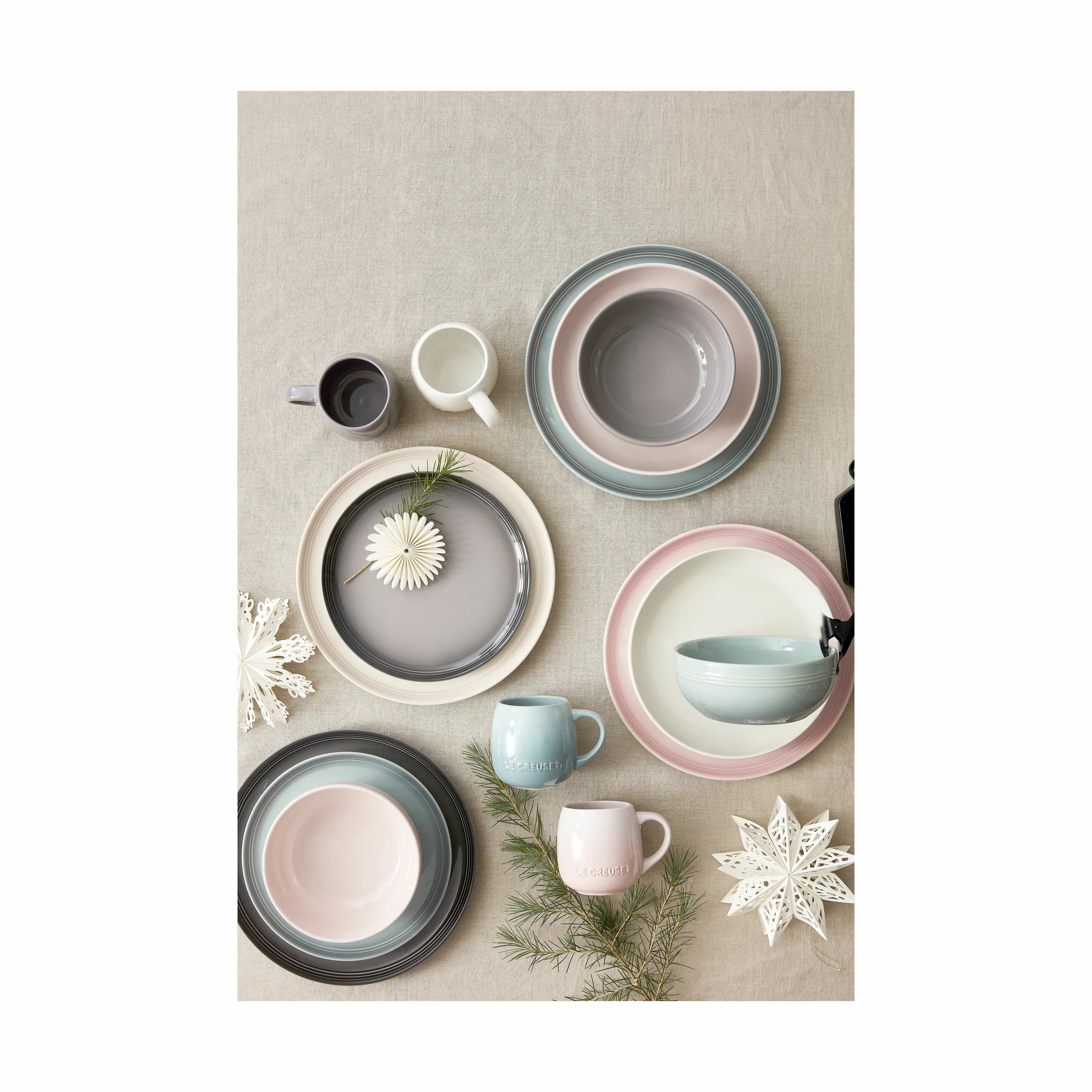 Le Creuset Middagstallerkener Coupe Collection Coupe Middagstallerken i Sea salt, 27 cm, 4