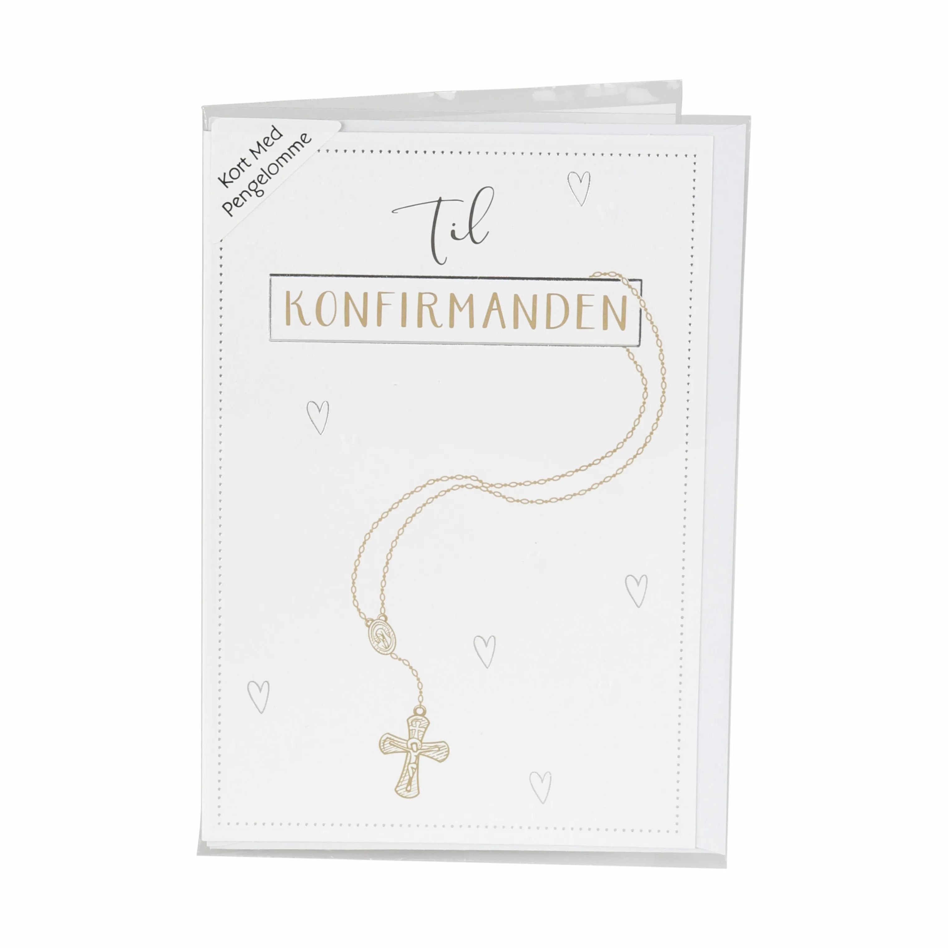 CASA Living Kort Kort - Til konfirmanden i hvid;guld, 1