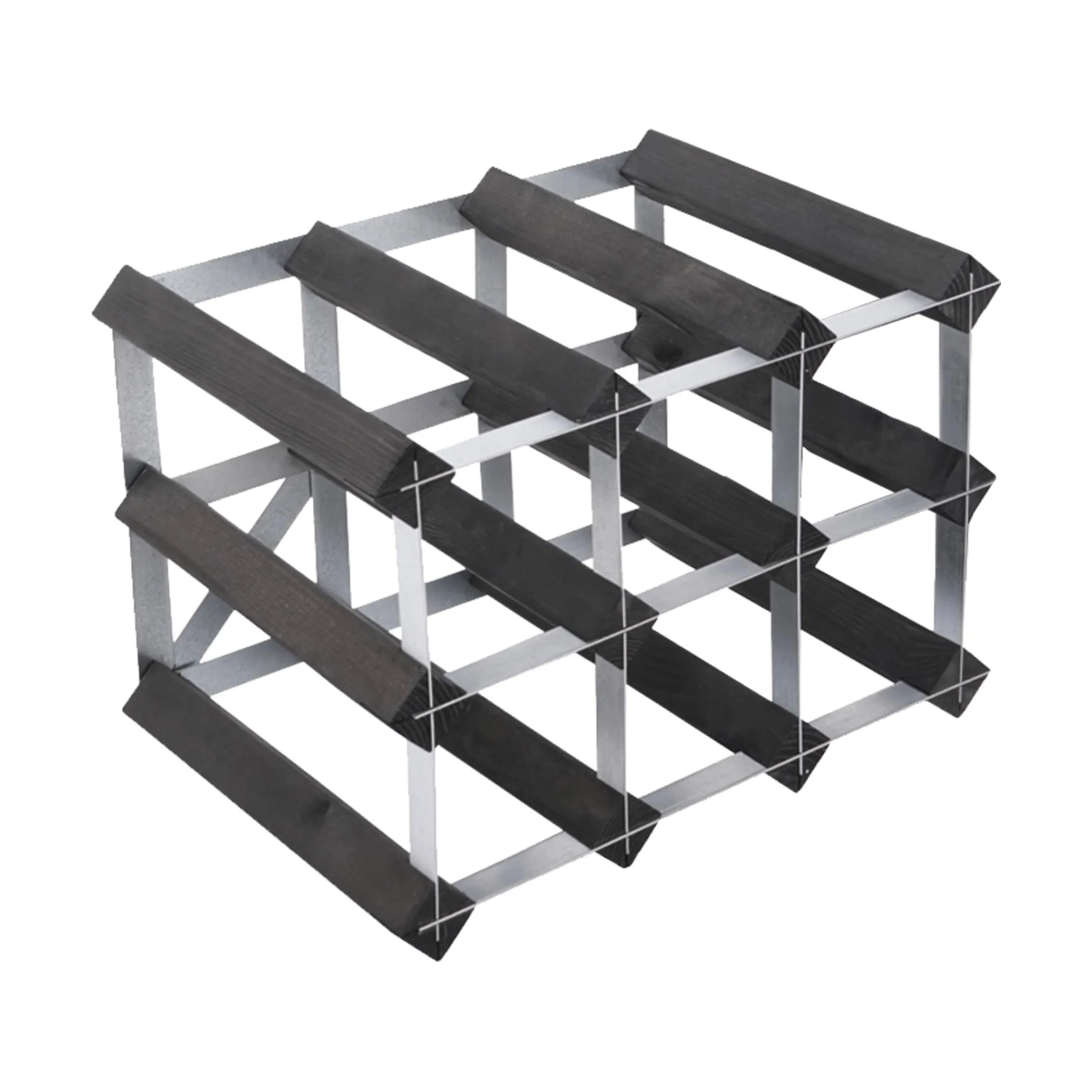 Traditional Wine Racks Vinreoler Vinreol i Sort Asketræ, 1