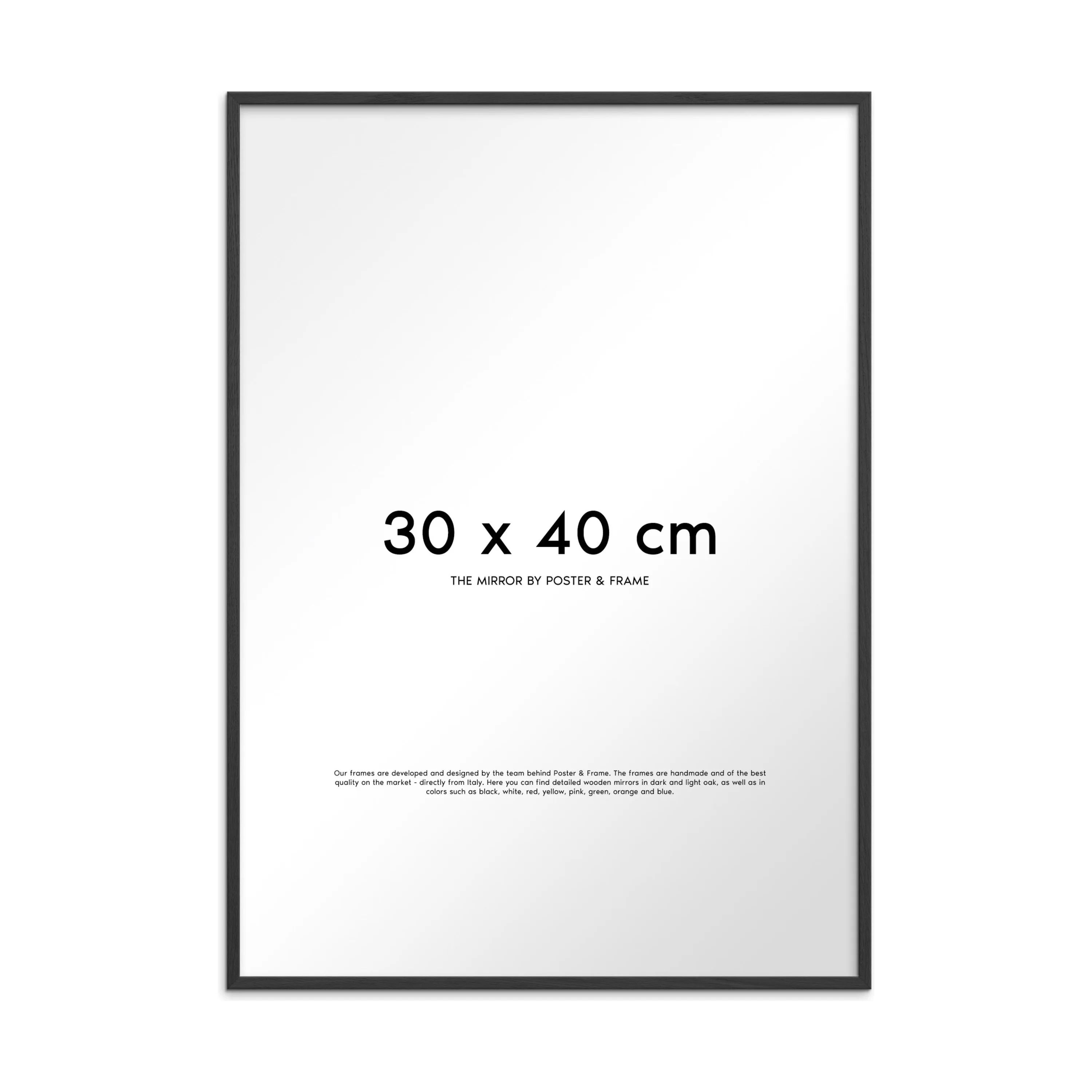 Poster&Frame Spejle Spejl i Sort, B30 x L40 cm, 1