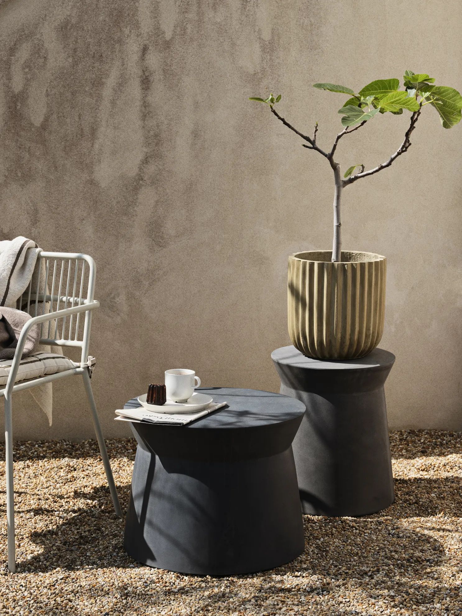 Broste Copenhagen Sideborde Fiber Sidebord i H39 x Ø50 cm, 2