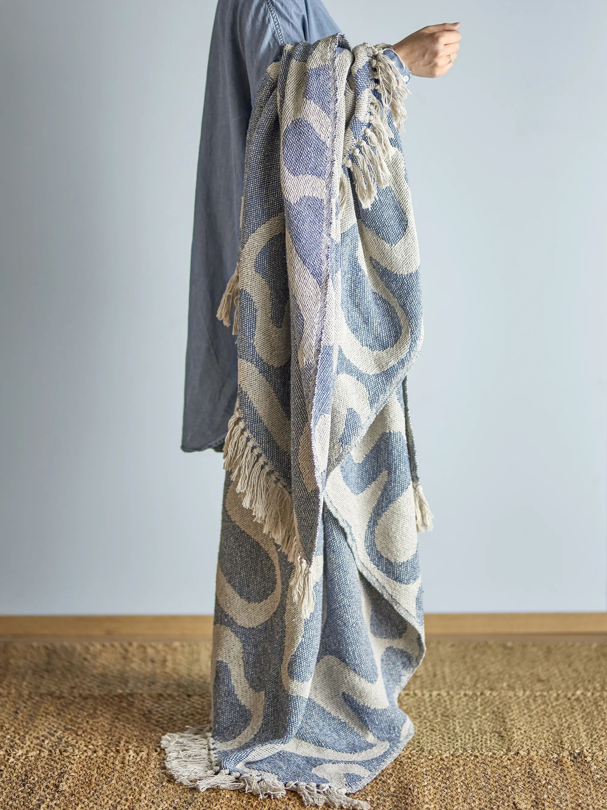 Bloomingville Plaider Salobre Plaid i Blå, 2