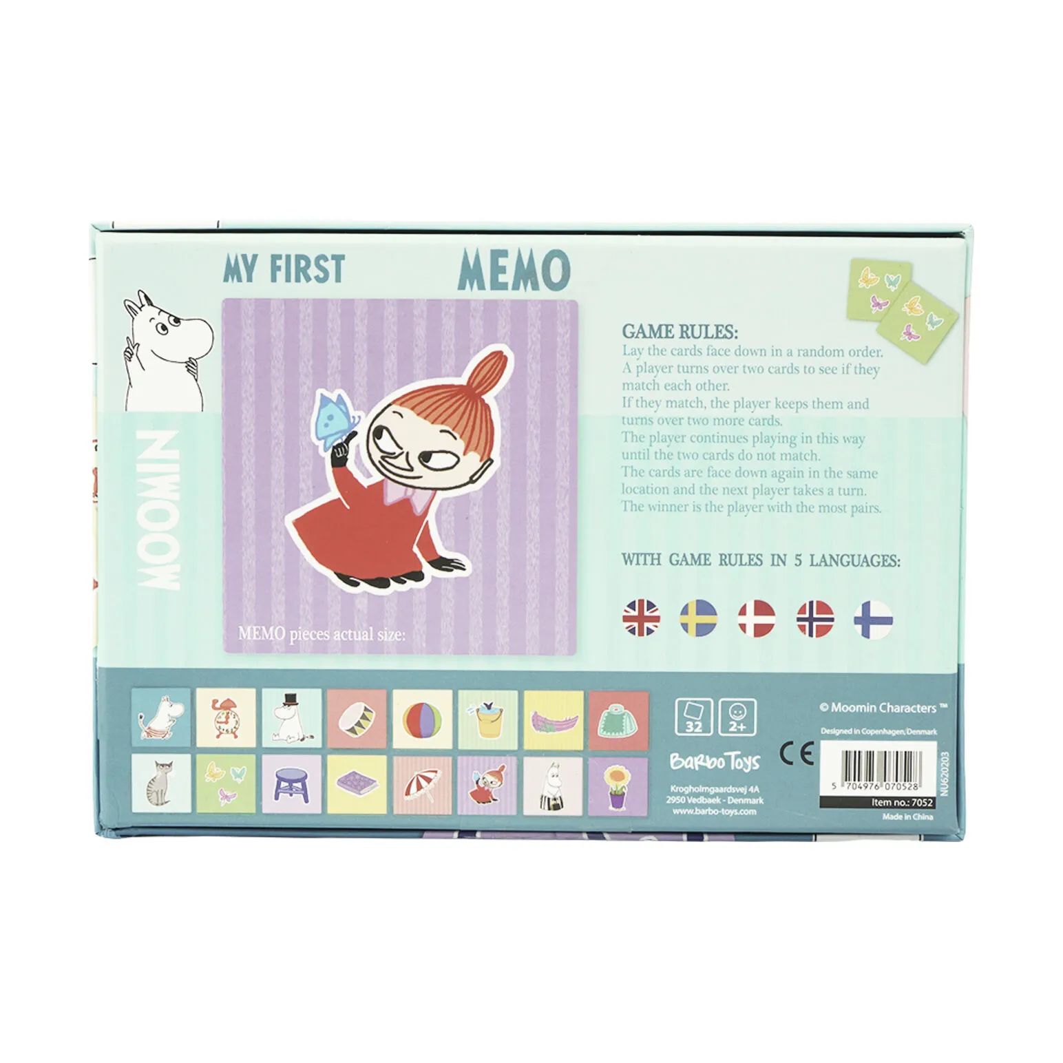 Barbo Toys Spil Moomin Spil - Mit første huskespil i Multifarvet, 4