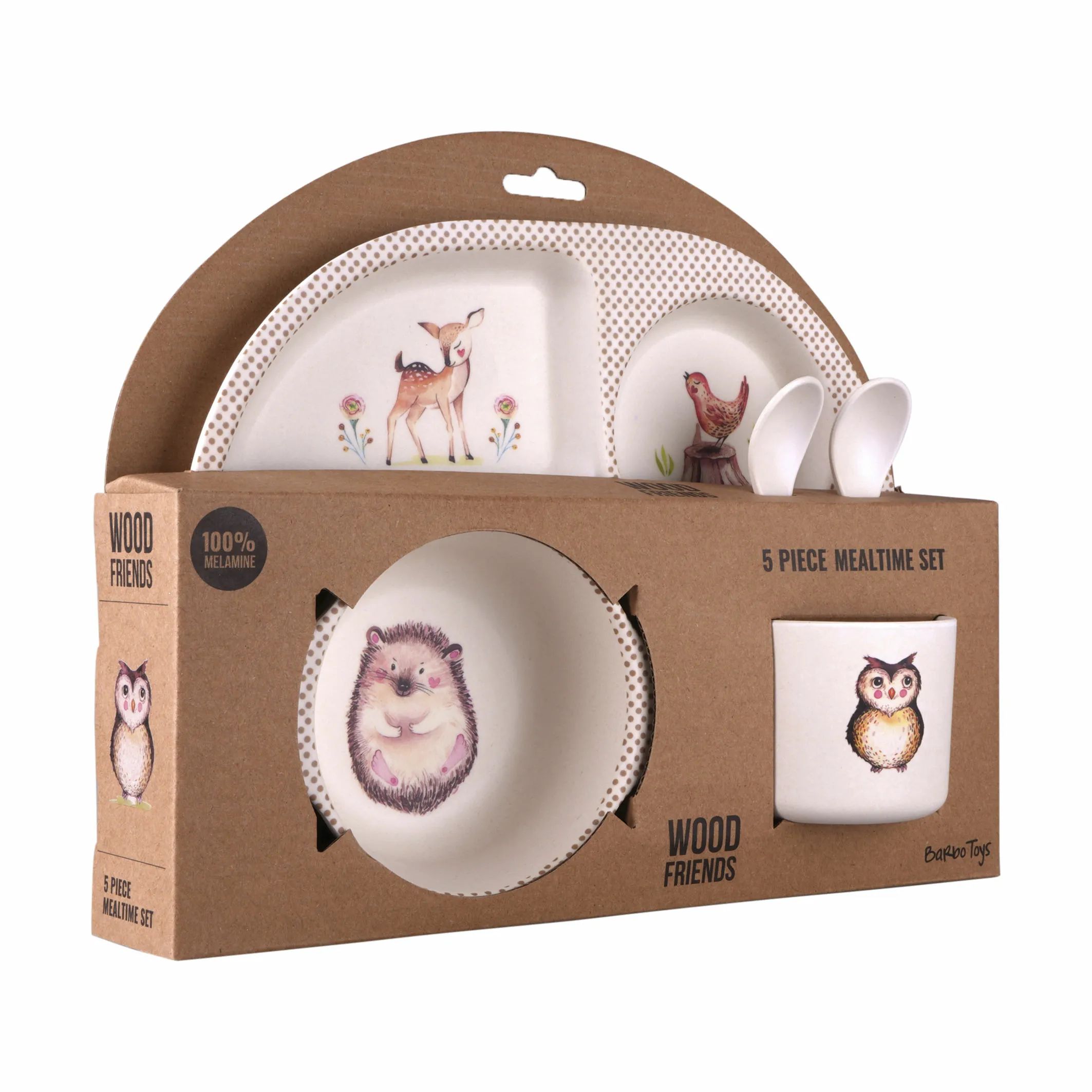 Barbo Toys Spisesæt Spisesæt Skovens Venner - 5 dele i Skovens Venner, 4
