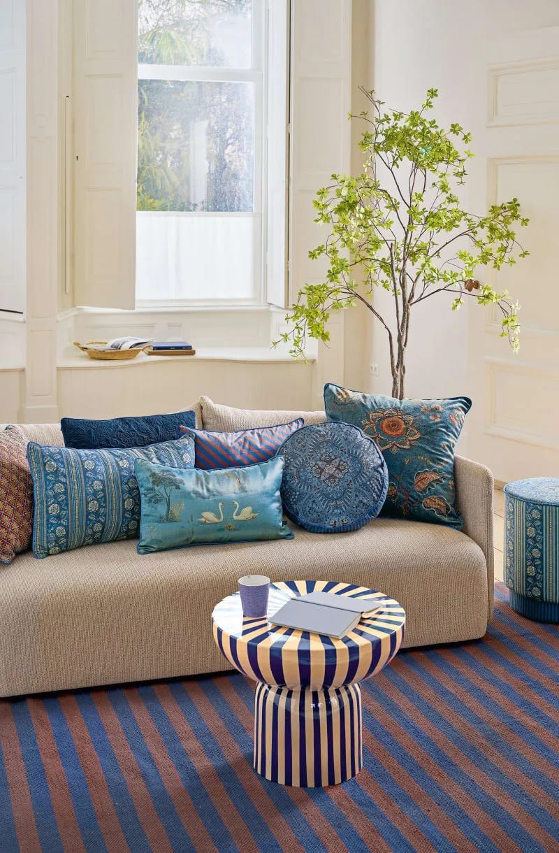 PIP Studio Pyntepuder Pip Studio Home Textiles Darjeeling Pyntepude i Blue, 3