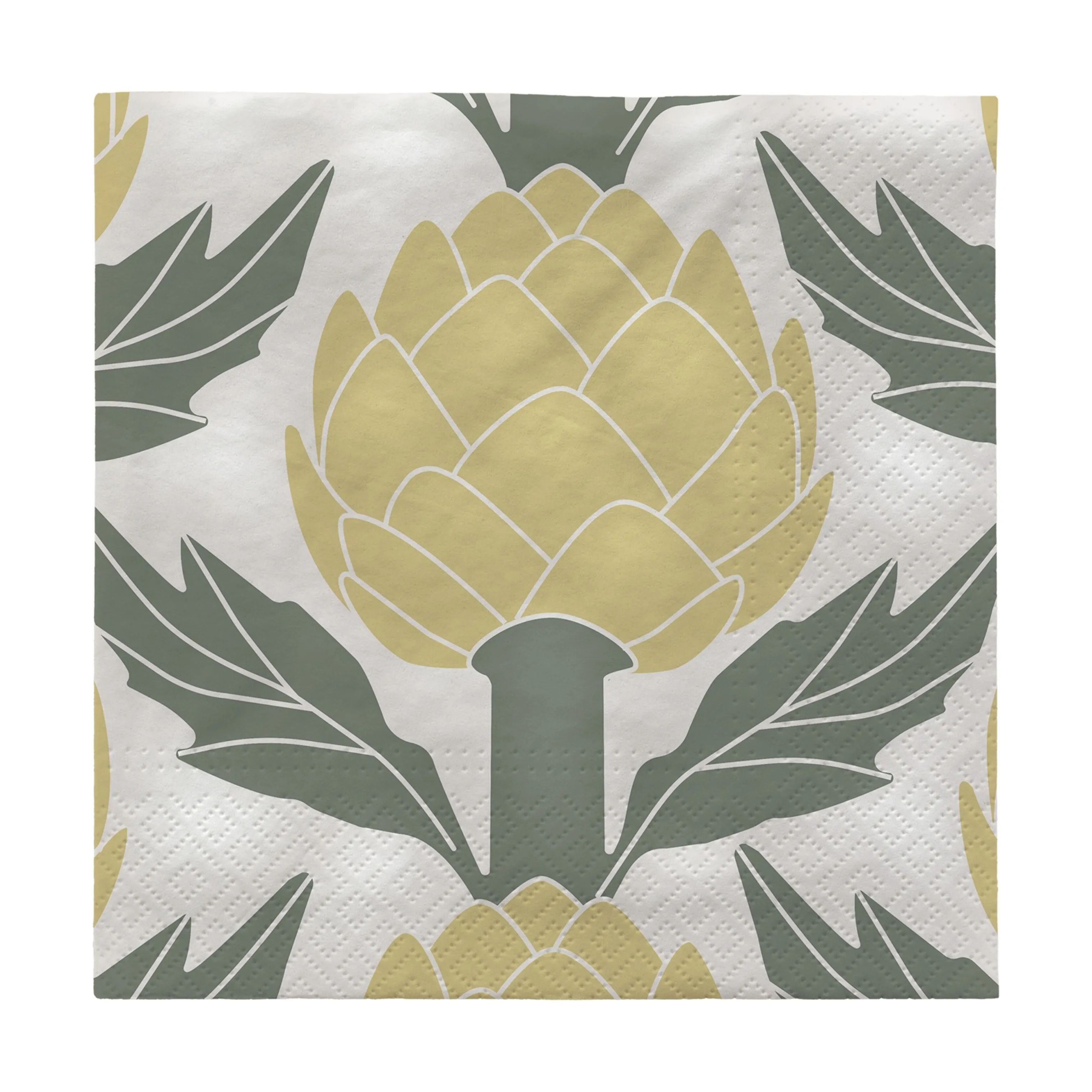 Broste Copenhagen Papirservietter Artichoke Papirserviet i Grøn, 1