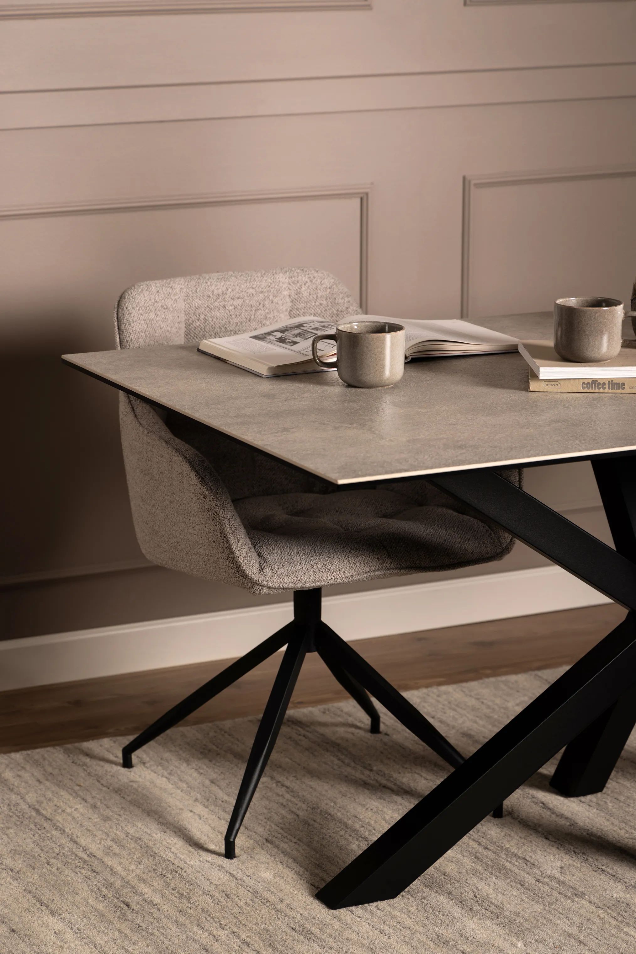 CASA Living Spiseborde Heaven Spisebord i Grå anista, H75,5 x B160 x L90 cm, 2