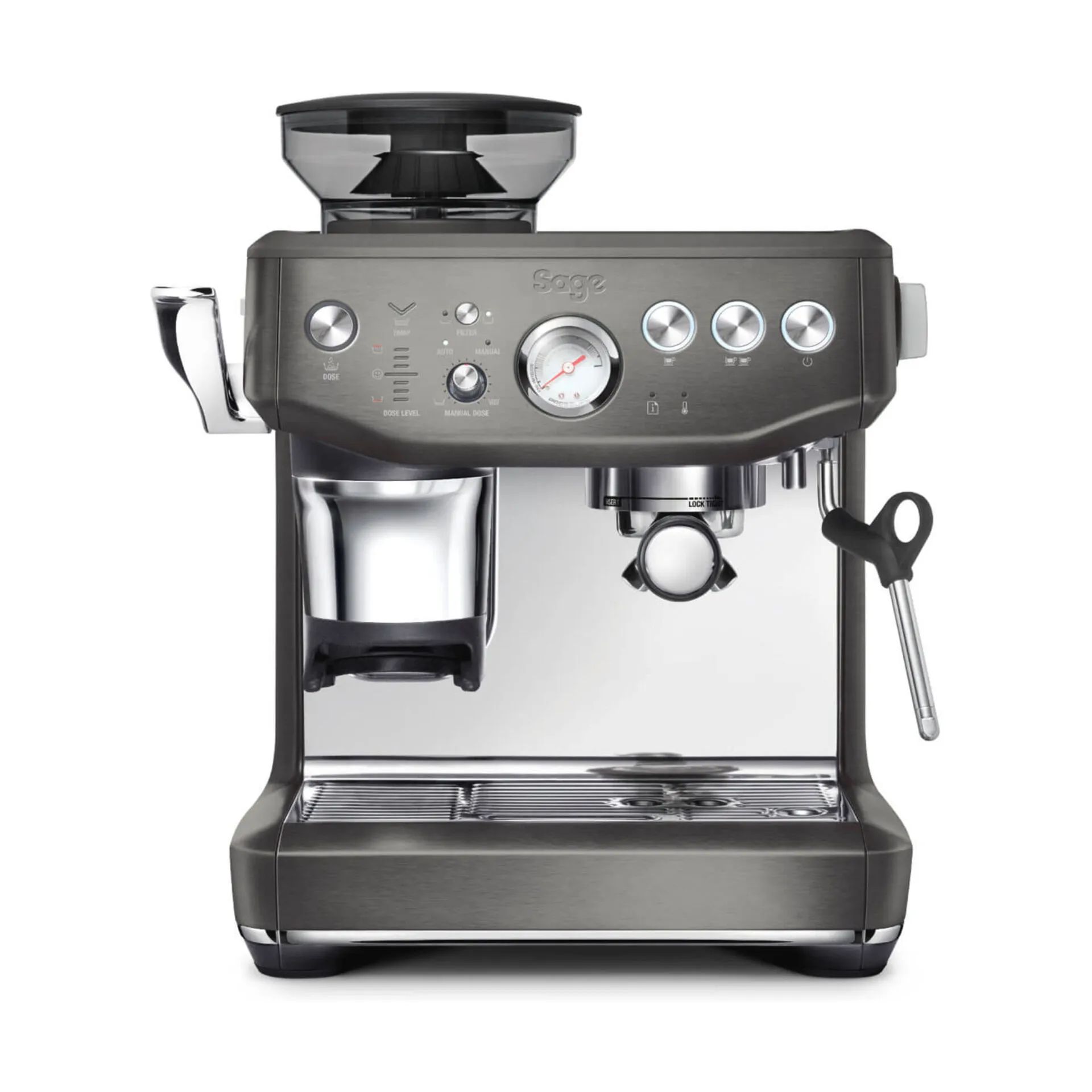 Sage Espressomaskiner The Barista Express Impress Espressomaskine i Black Stainless Steel, 1
